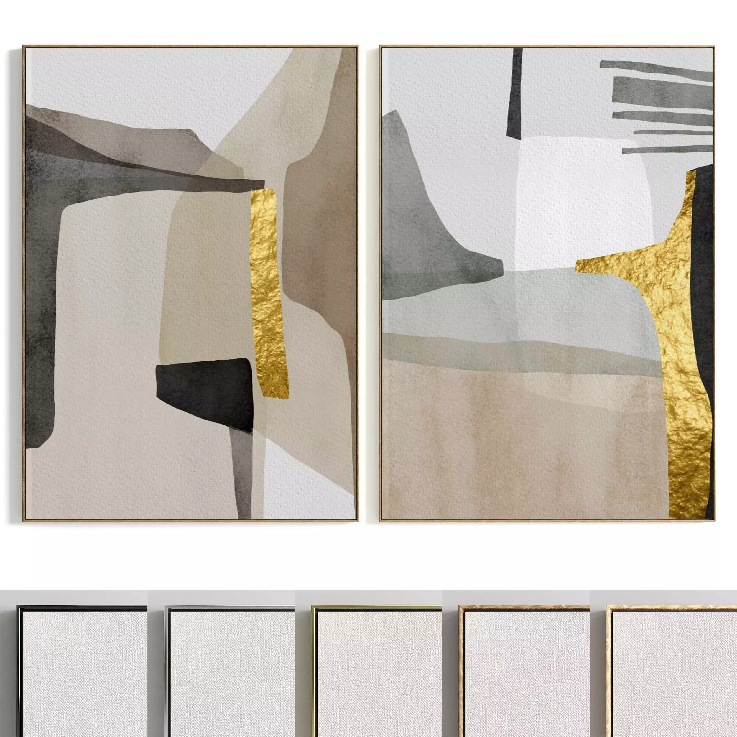 Plaster Two Photo Frame 232 Low-poly 3D model_0