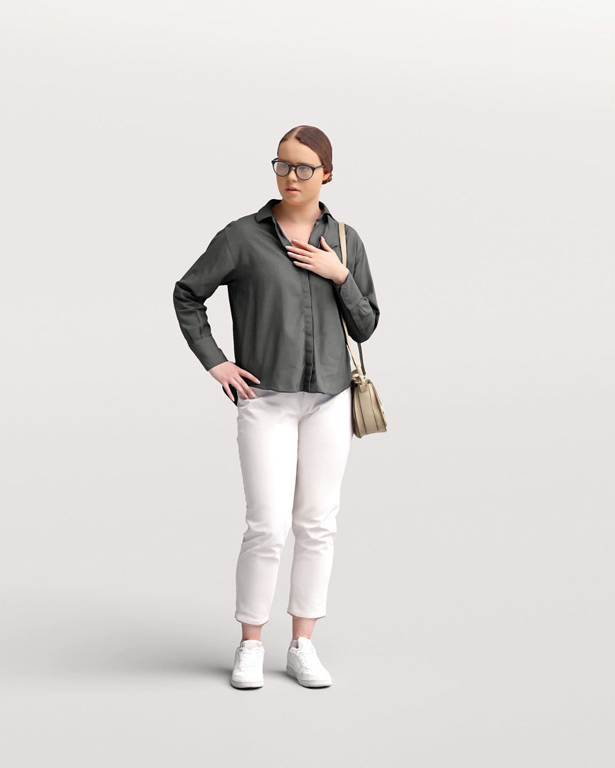 Humano 12- Collection 2202 - STANDING PEOPLE - 12 x 3D models 3D model_4