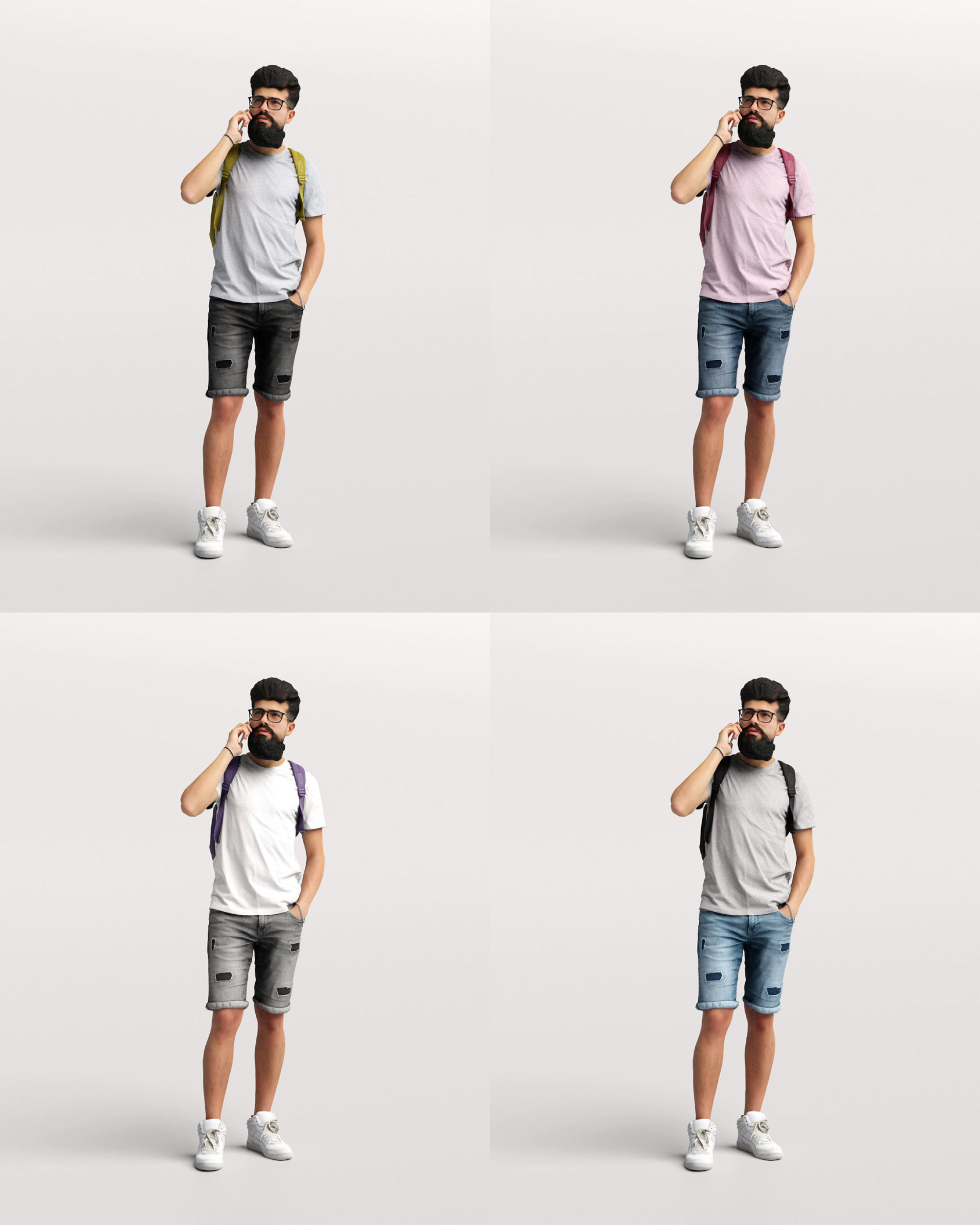 Humano 12- Collection 2202 - STANDING PEOPLE - 12 x 3D models 3D model_22