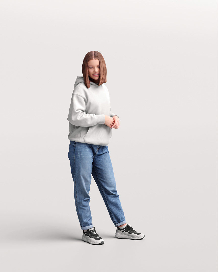 Humano 12- Collection 2202 - STANDING PEOPLE - 12 x 3D models 3D model_5