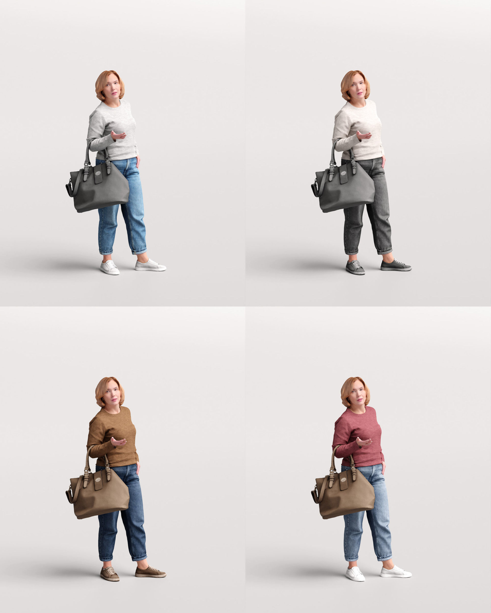 Humano 12- Collection 2202 - STANDING PEOPLE - 12 x 3D models 3D model_24