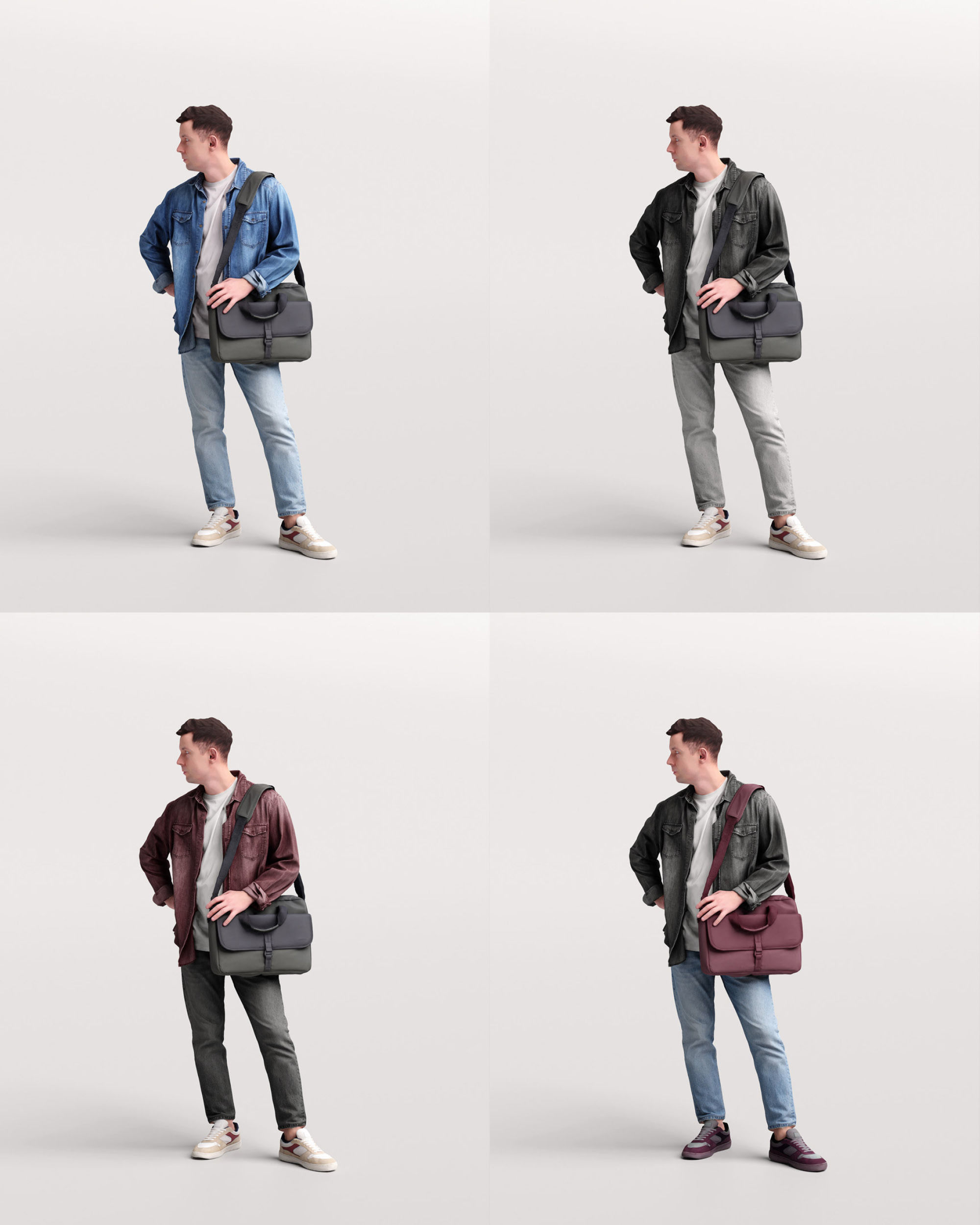 Humano 12- Collection 2202 - STANDING PEOPLE - 12 x 3D models 3D model_19