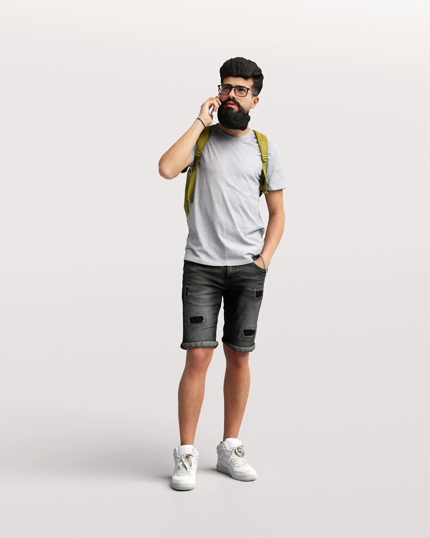 Humano 12- Collection 2202 - STANDING PEOPLE - 12 x 3D models 3D model_10