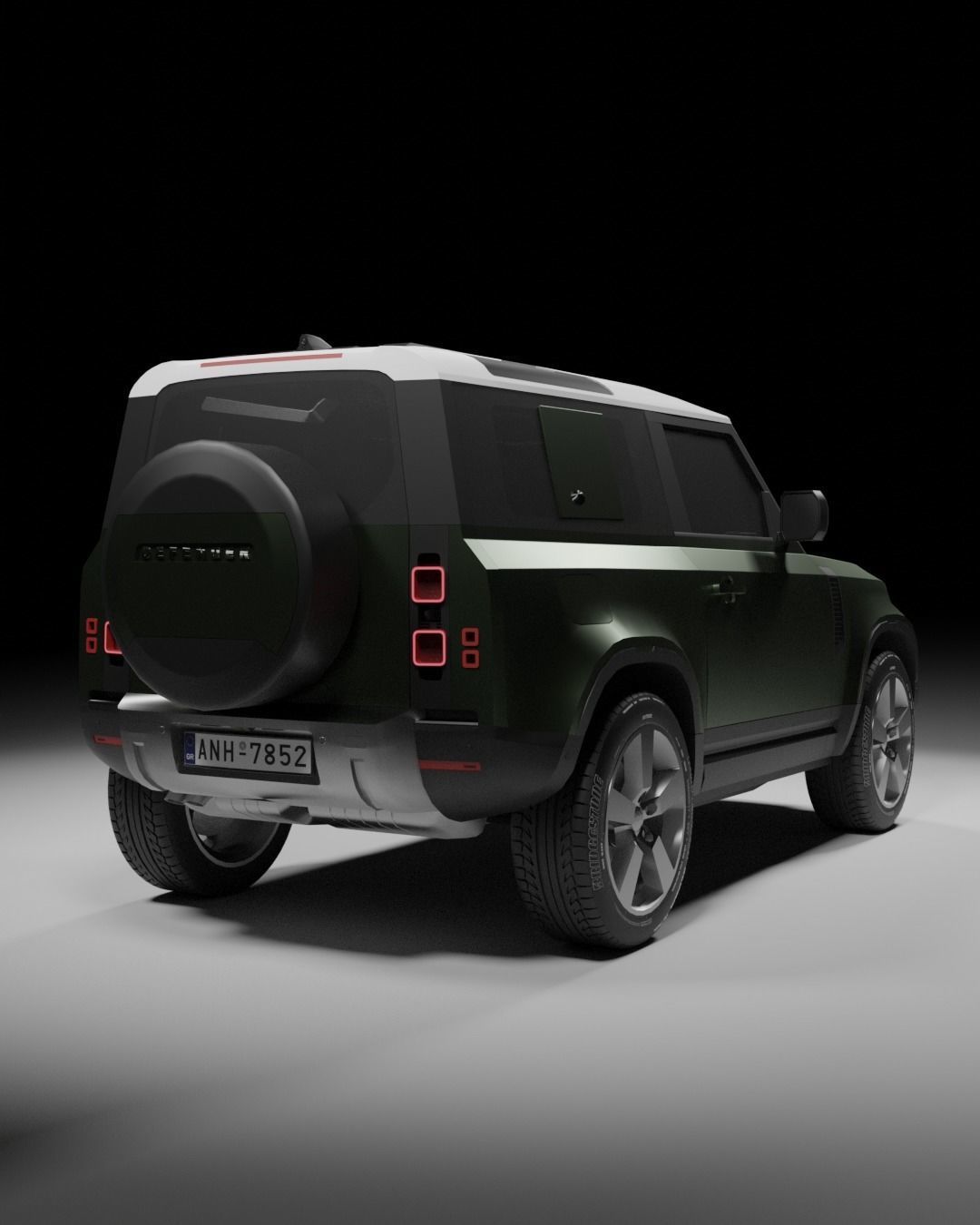 Land Rover Defender Low-poly 3D model_4