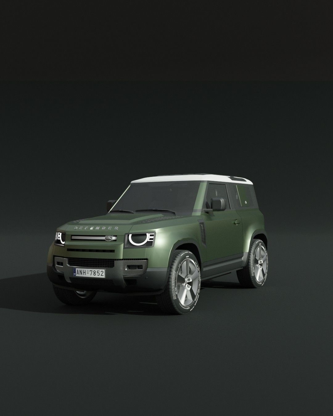 Land Rover Defender Low-poly 3D model_2