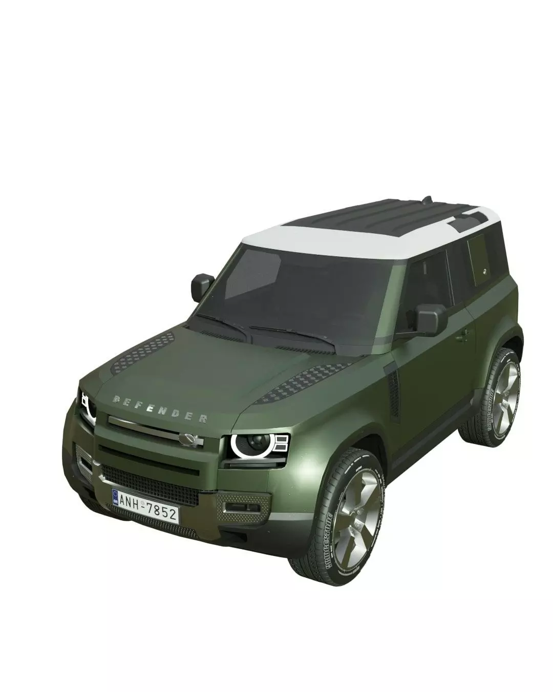 Land Rover Defender Low-poly 3D model_0