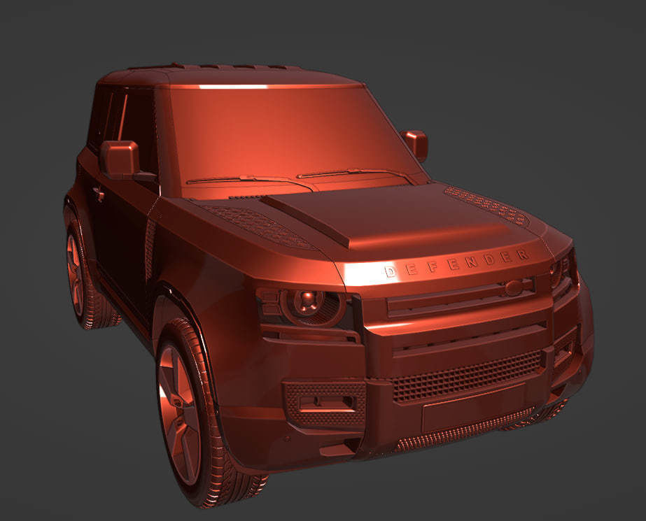 Land Rover Defender Low-poly 3D model_3