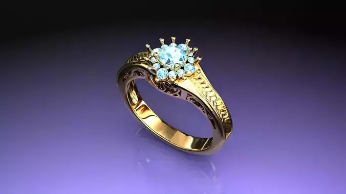 Fancy diamond ring