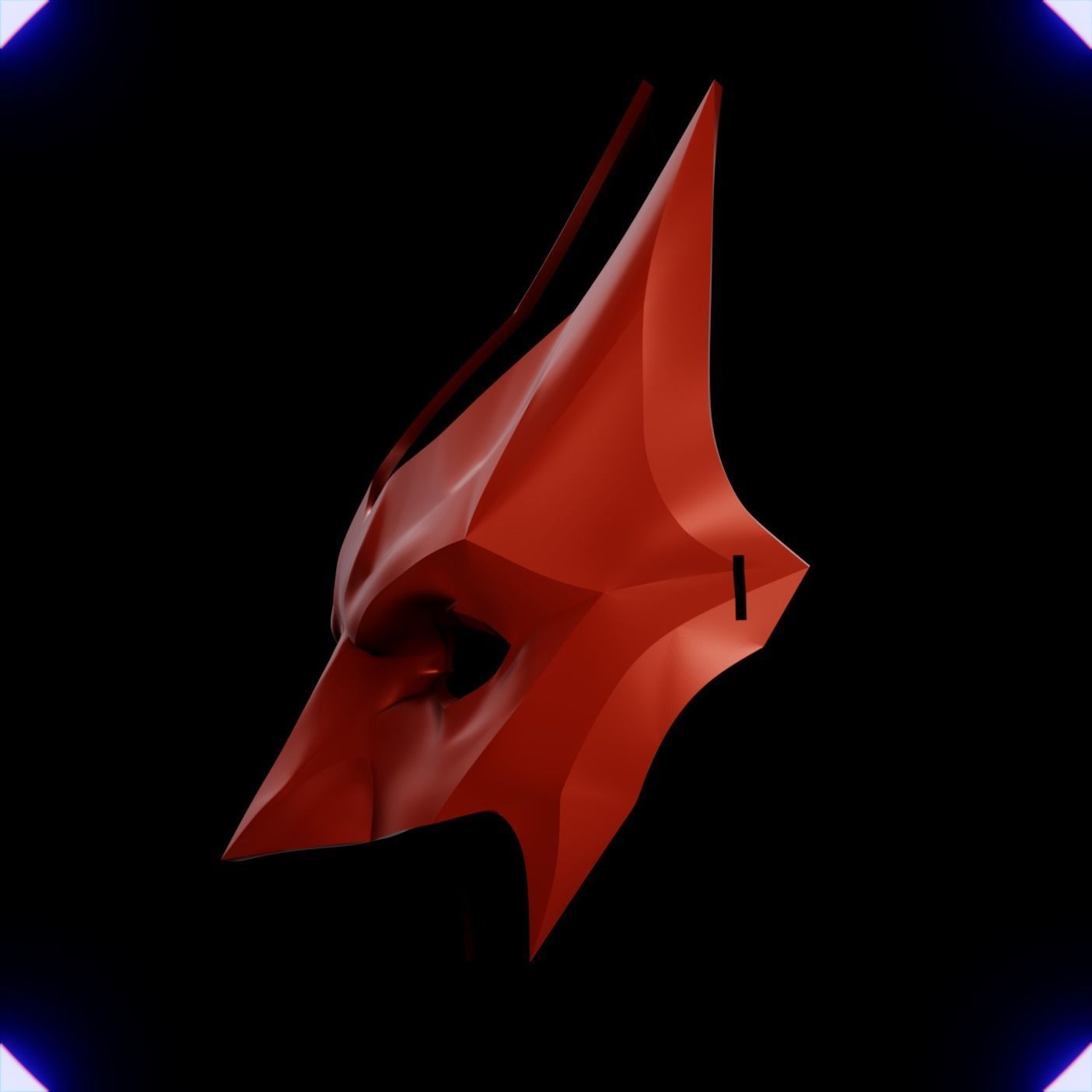 Batwoman face mask Half mask 3D print model_2