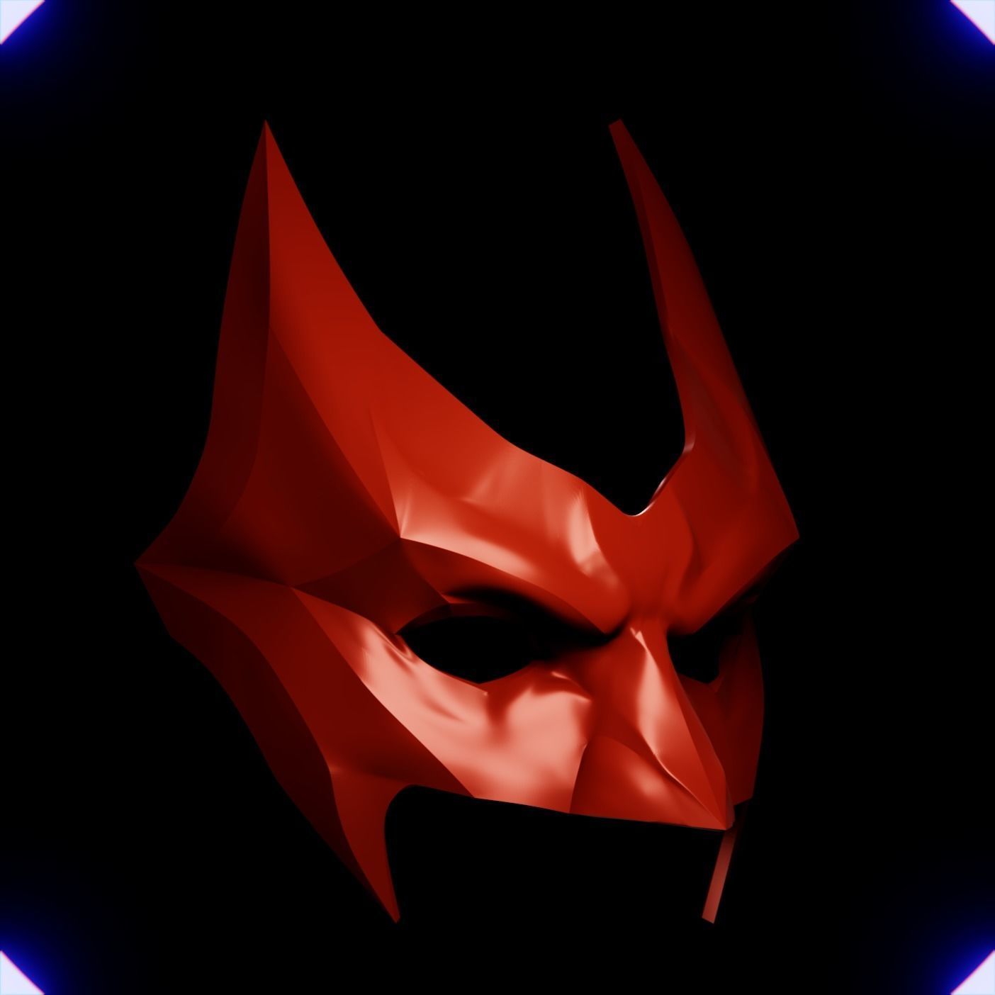 Batwoman face mask Half mask 3D print model_5