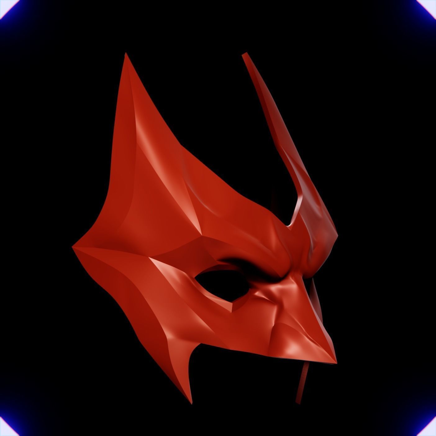 Batwoman face mask Half mask 3D print model_10