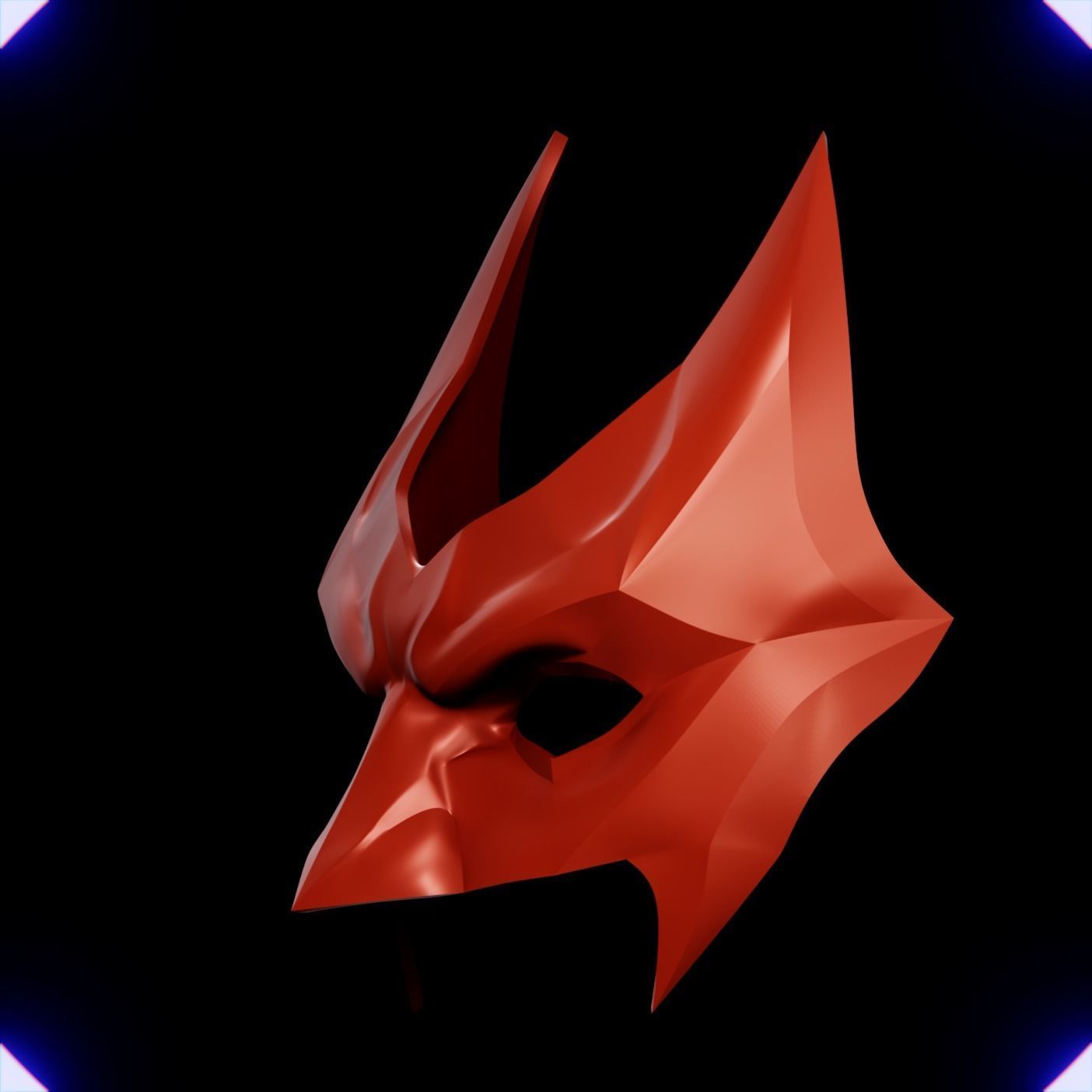 Batwoman face mask Half mask 3D print model_11