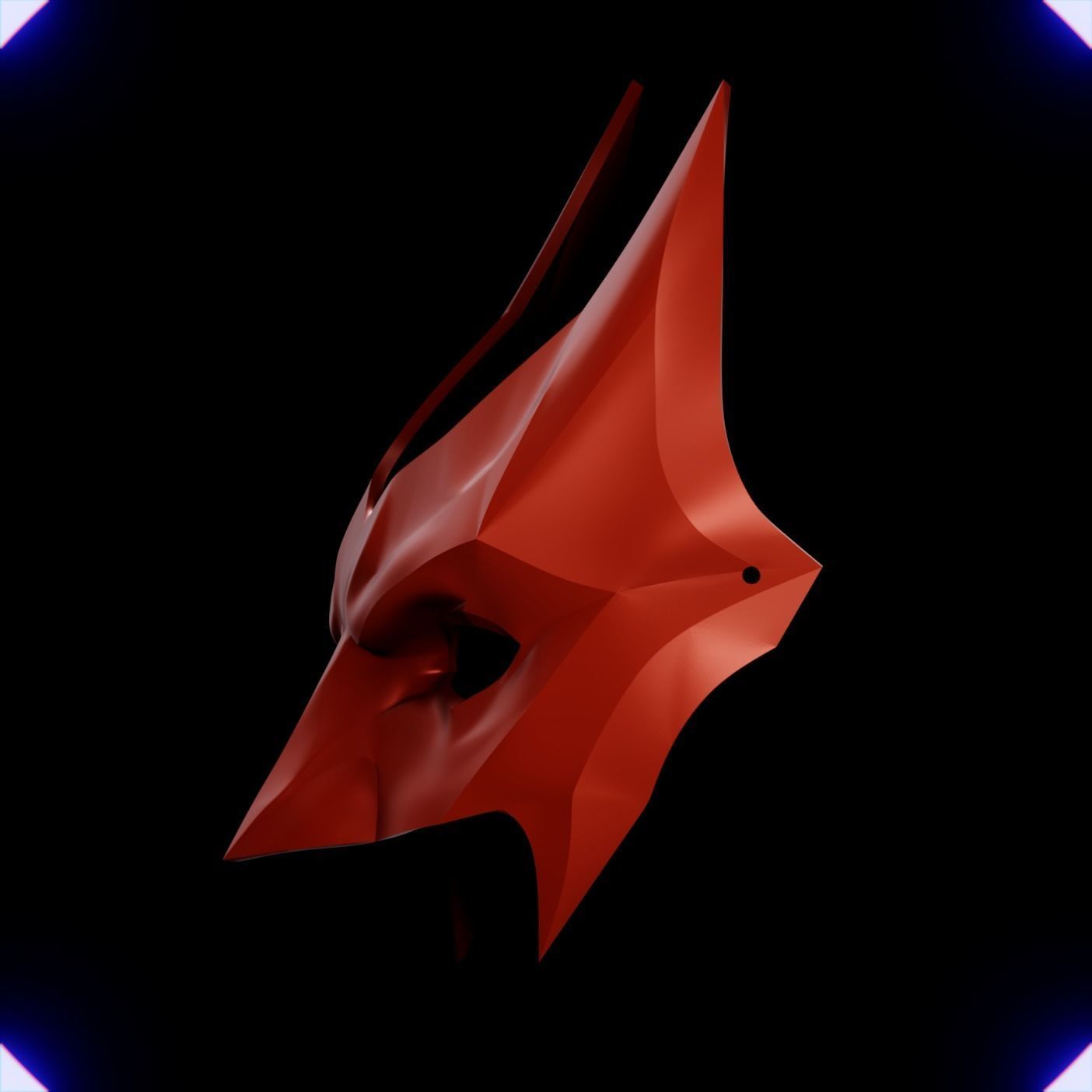 Batwoman face mask Half mask 3D print model_3