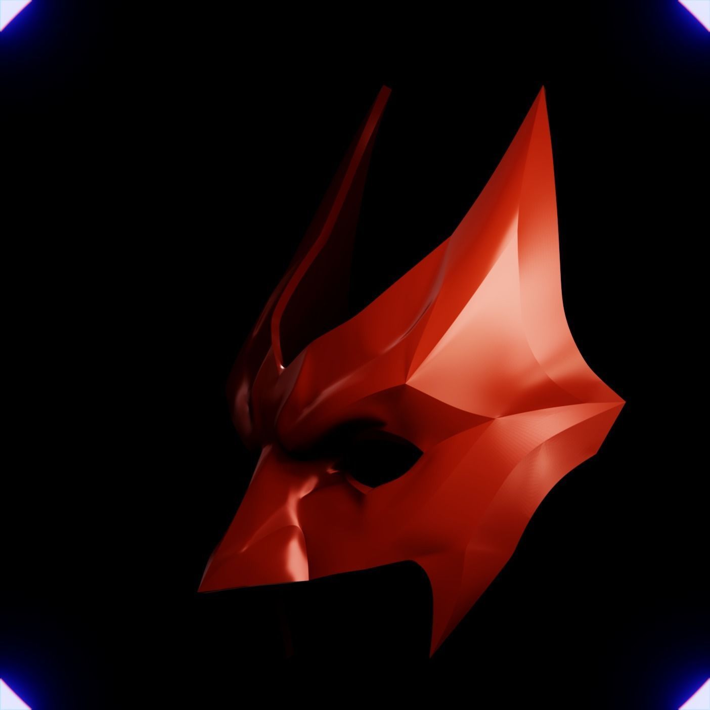 Batwoman face mask Half mask 3D print model_7