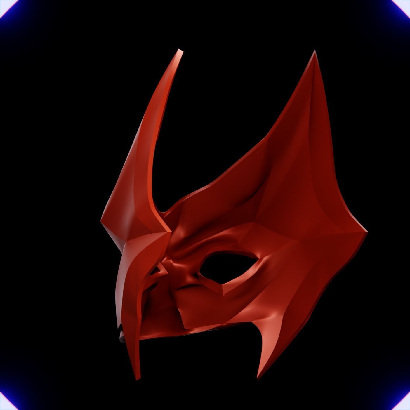 Batwoman face mask Half mask 3D print model_12