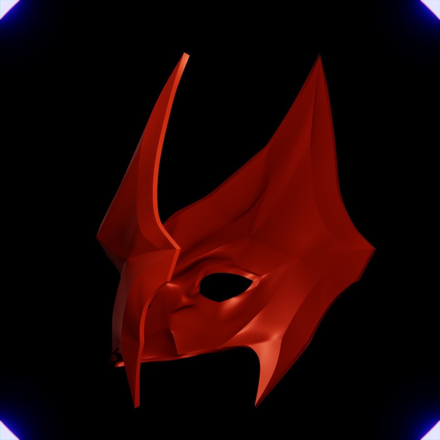 Batwoman face mask Half mask 3D print model_9