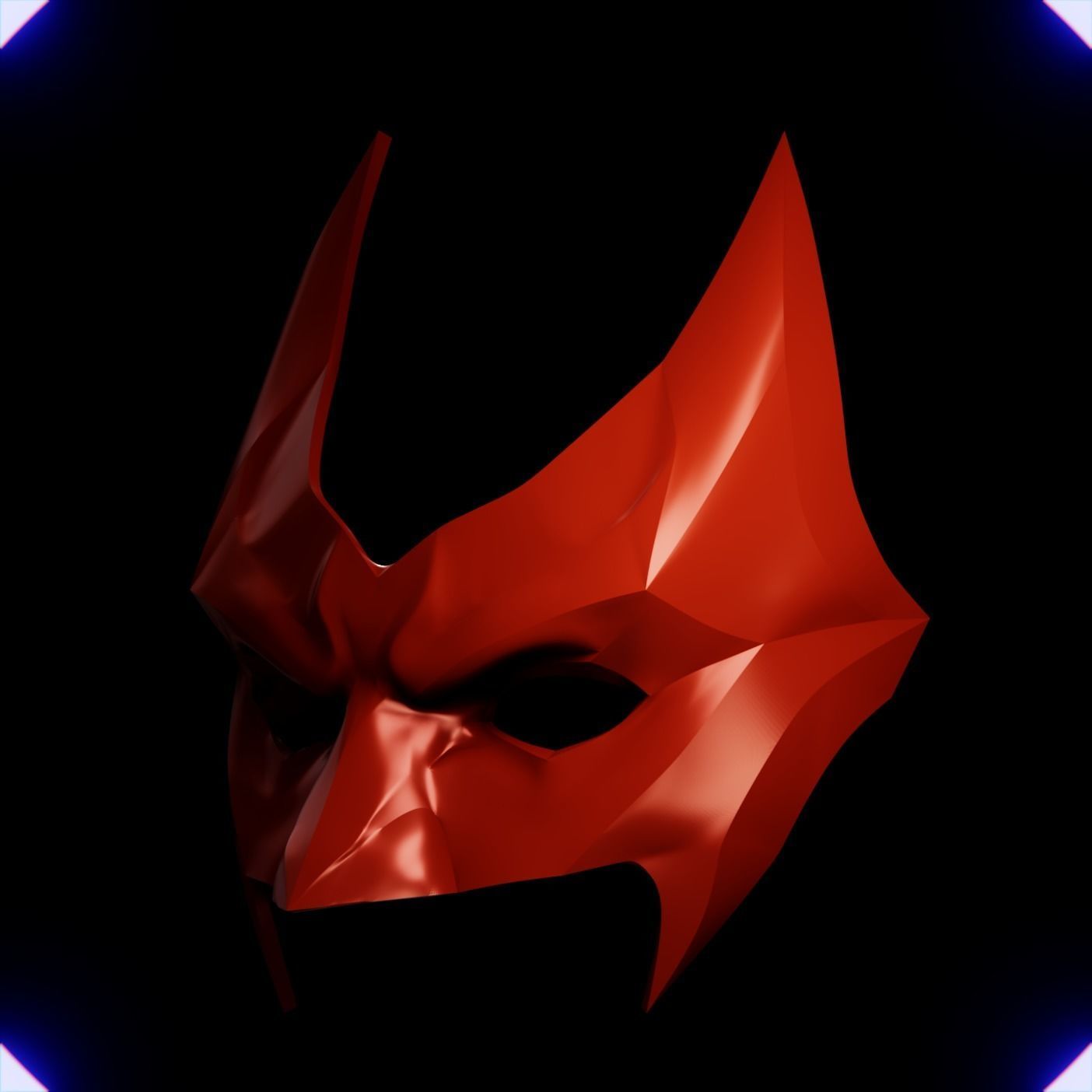 Batwoman face mask Half mask 3D print model_6