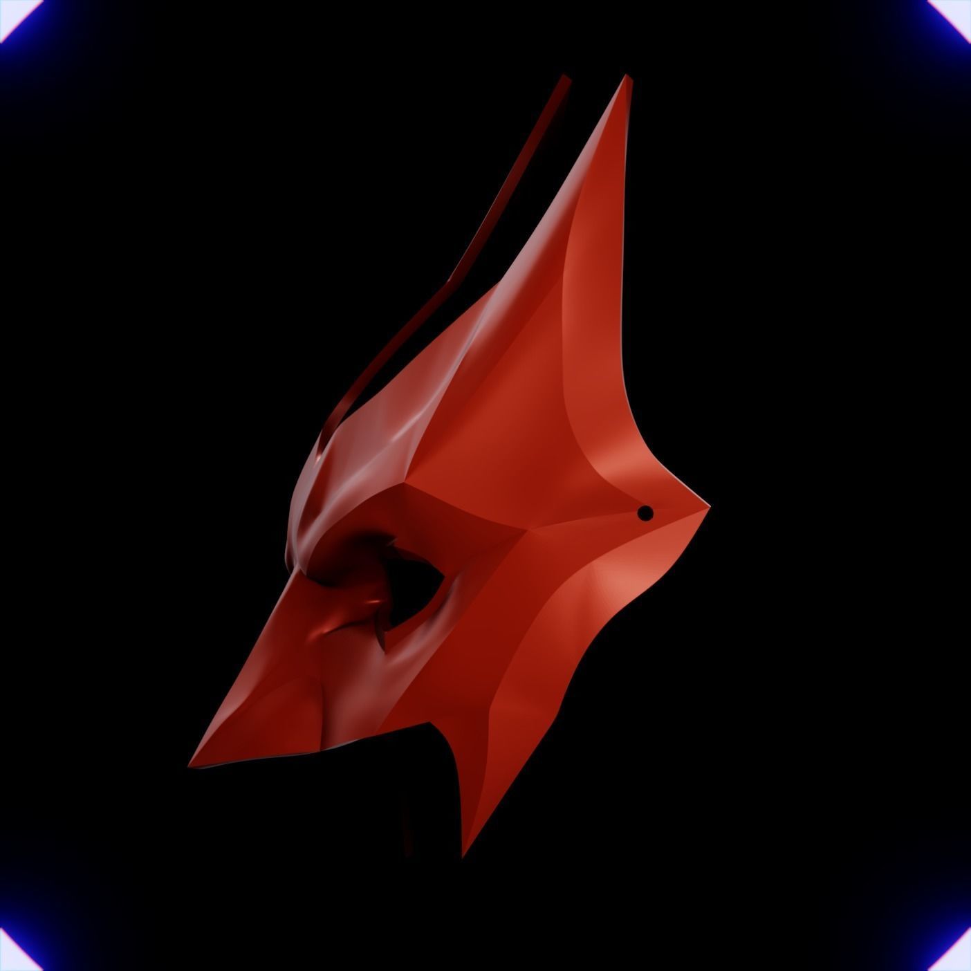 Batwoman face mask Half mask 3D print model_4