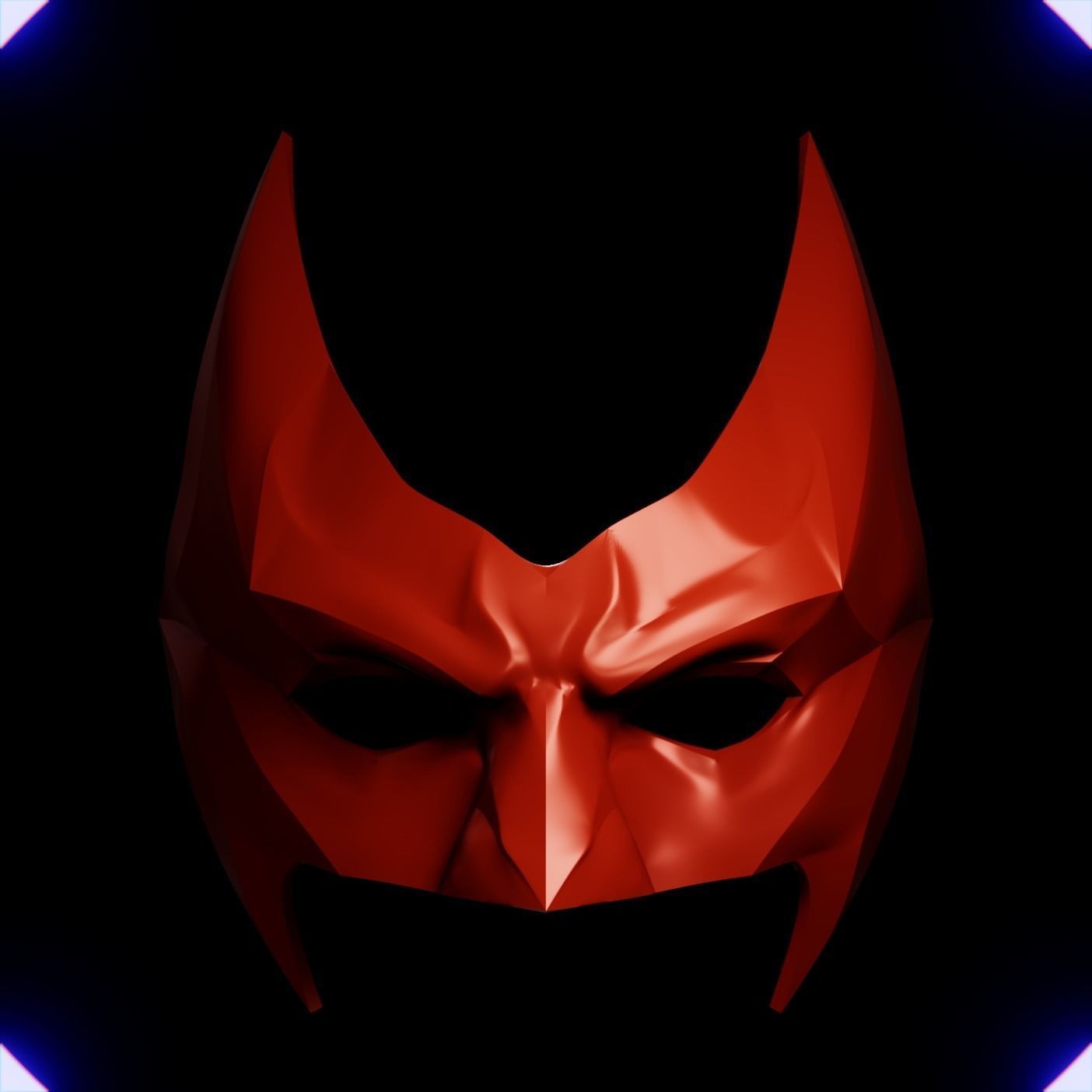 Batwoman face mask Half mask 3D print model_1