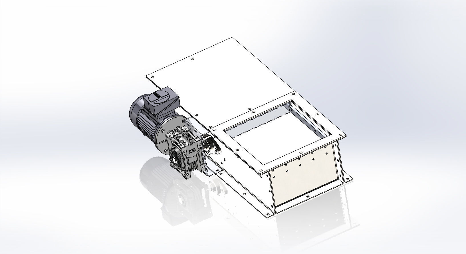 Motorized Slide gate 3D model_1