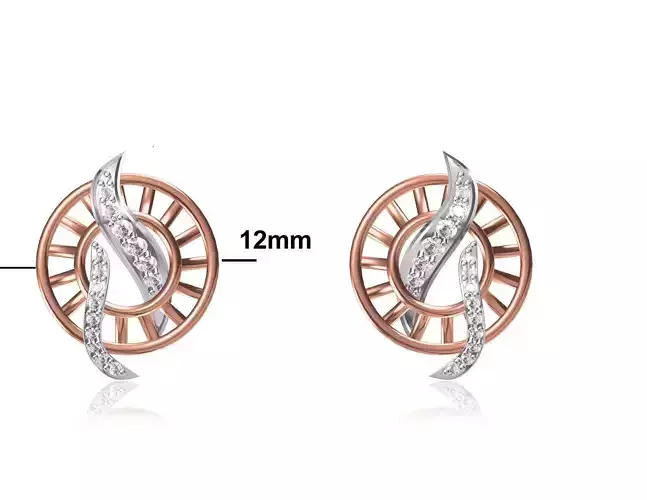 Women Earring STL OBJ FBX JCD Details 3D print model