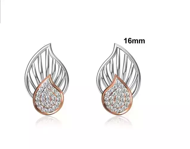 Women Earring STL OBJ FBX JCD Details 3D print model