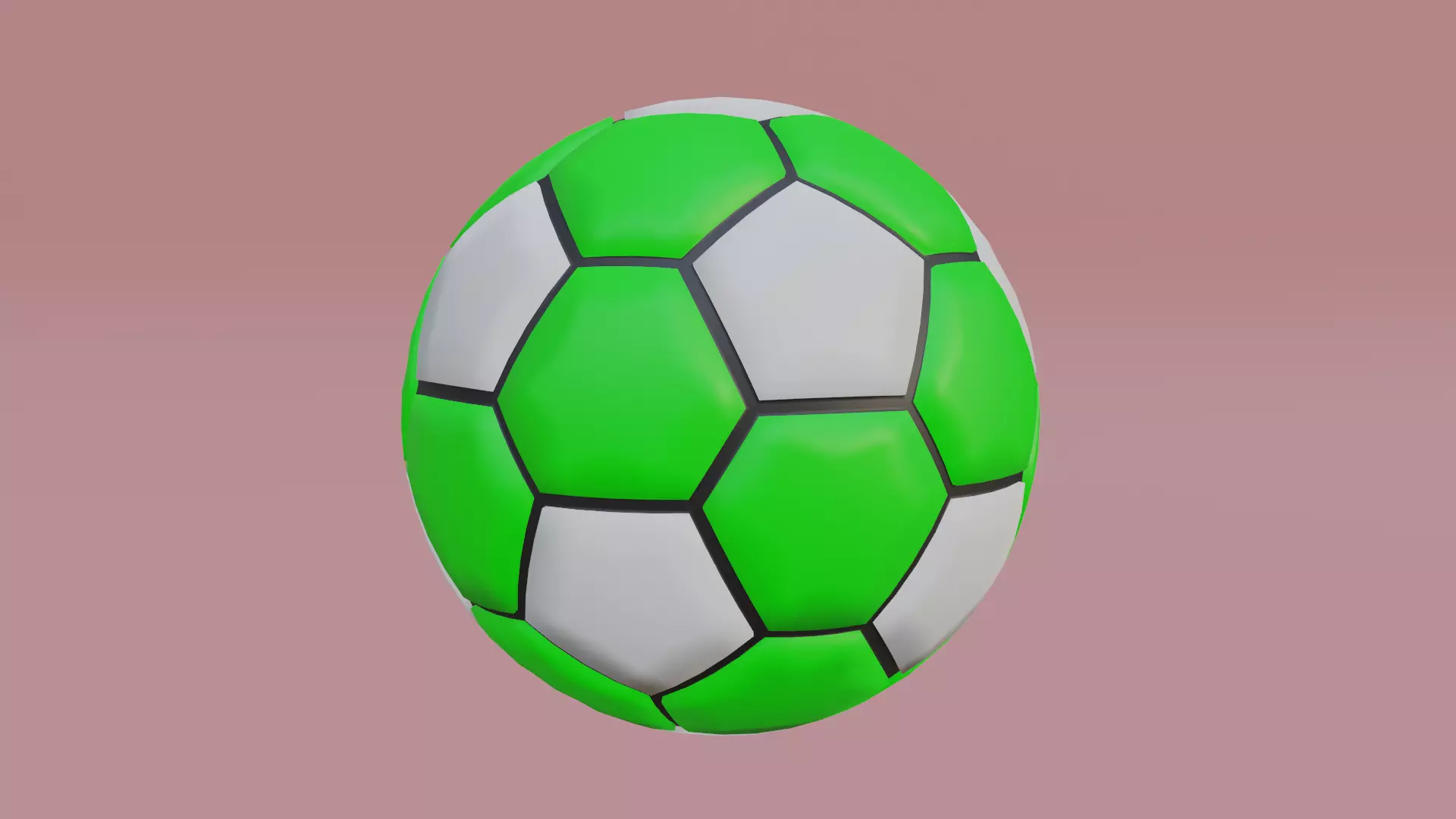 Green Soccer Ball Low-poly 3D model