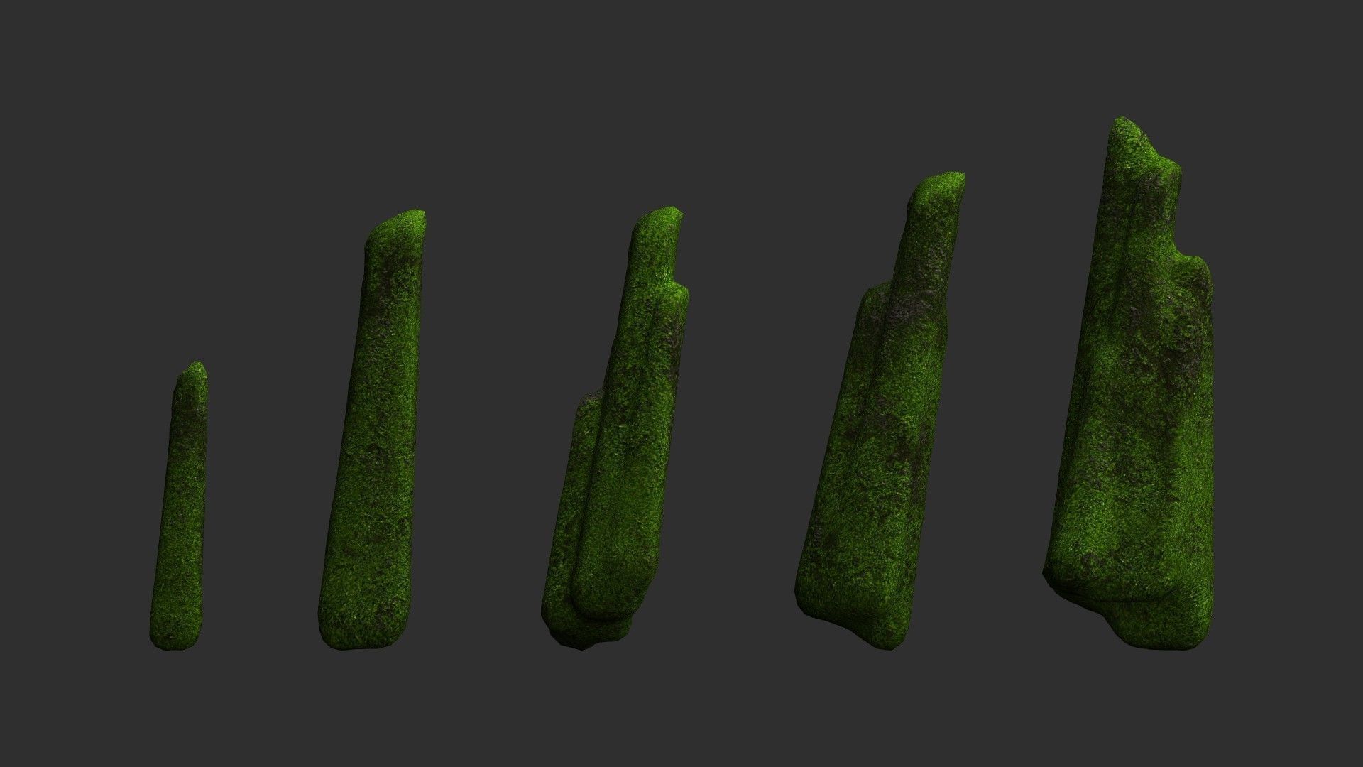 Rock Spires - Moss 2 Low-poly 3D model_5