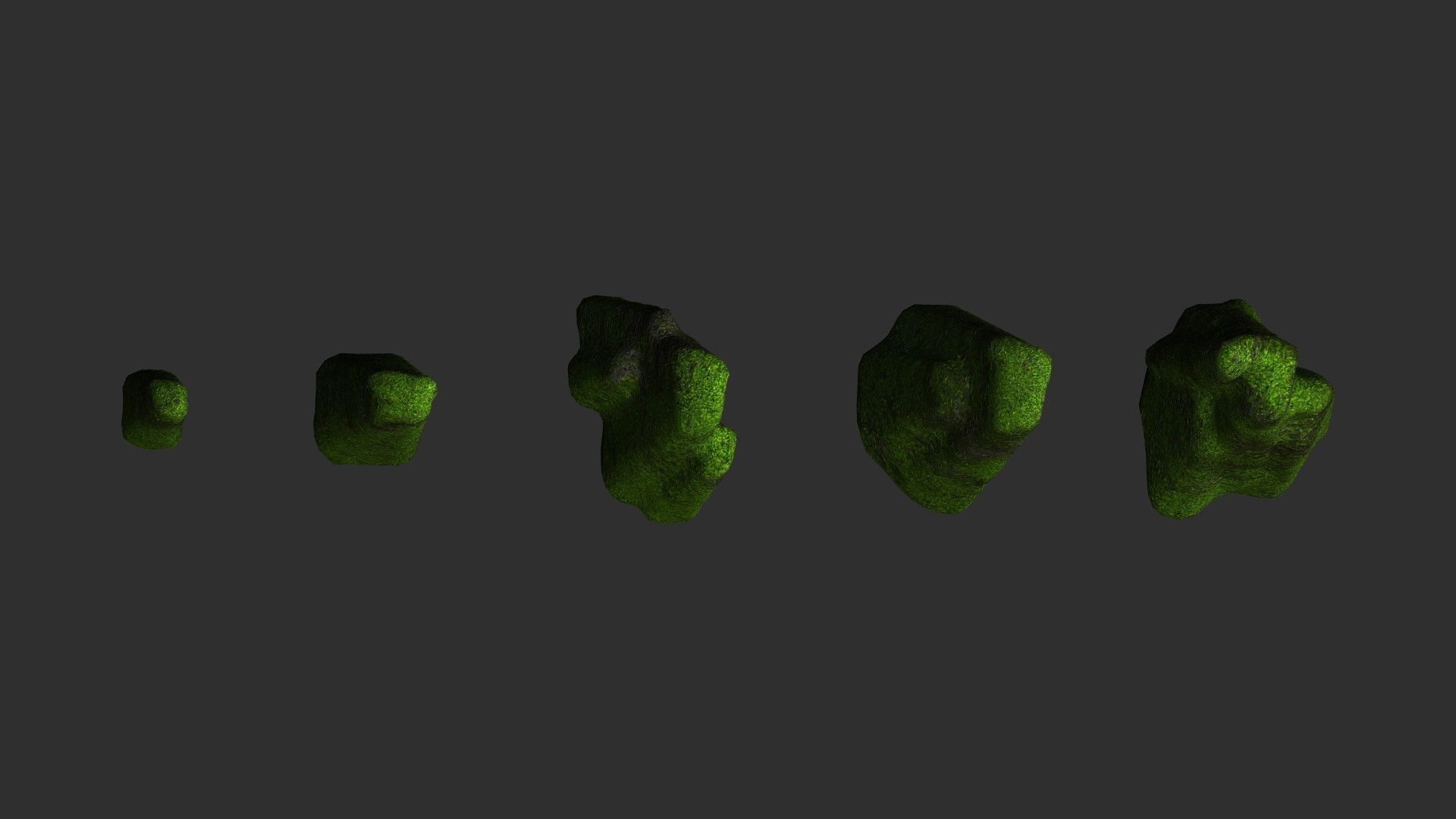Rock Spires - Moss 2 Low-poly 3D model_7