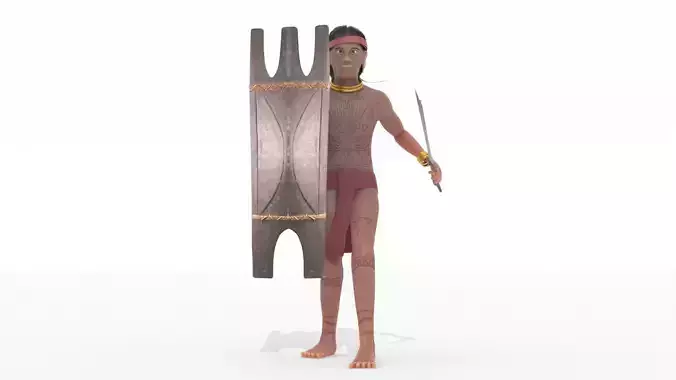Pre-Colonial Filipino Warrior 3D