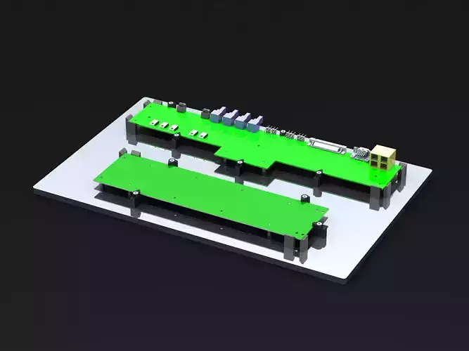 PCB Press Fit Fixture MOD201206 3D model