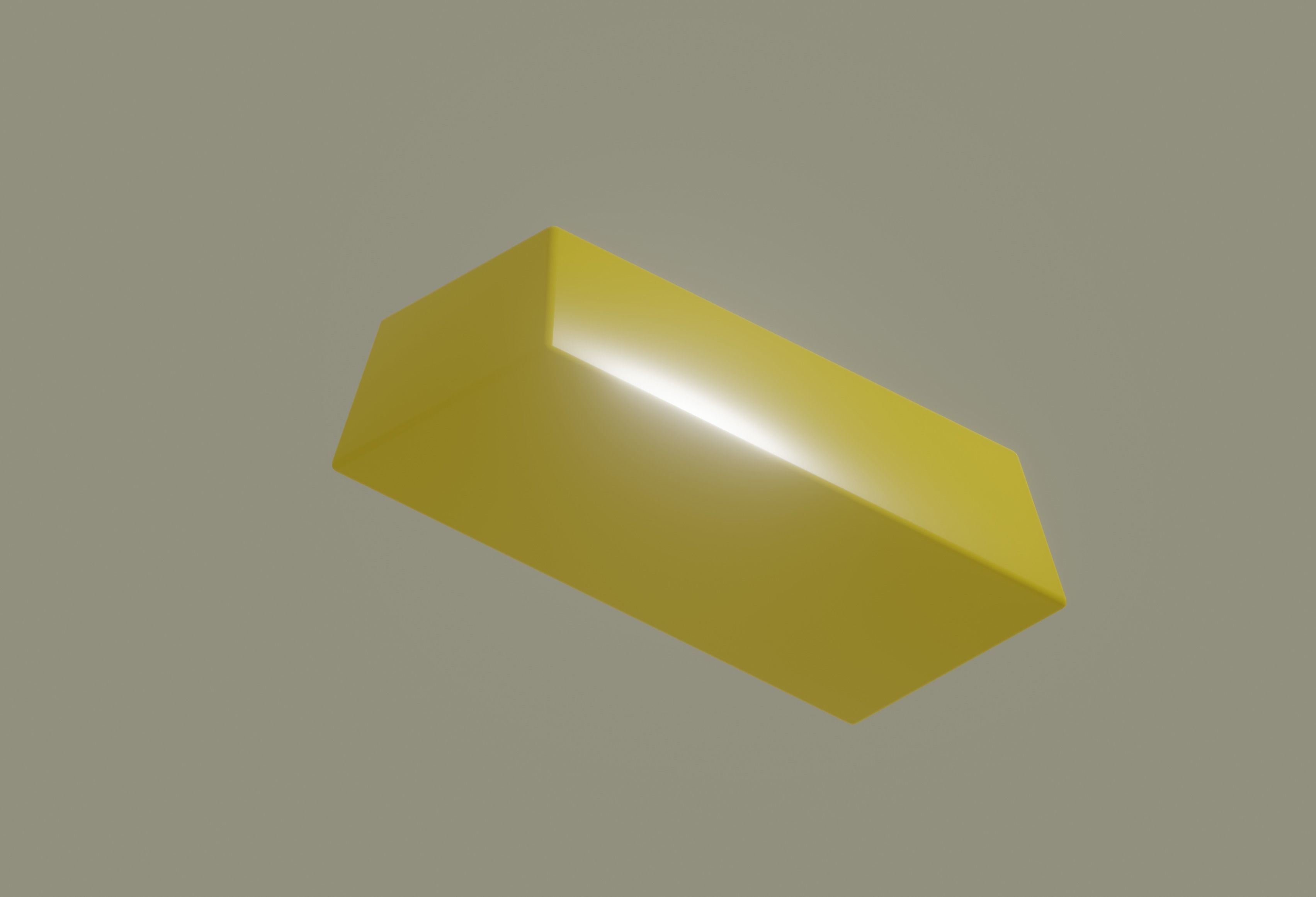 Gold Bar Low-poly 3D model_8