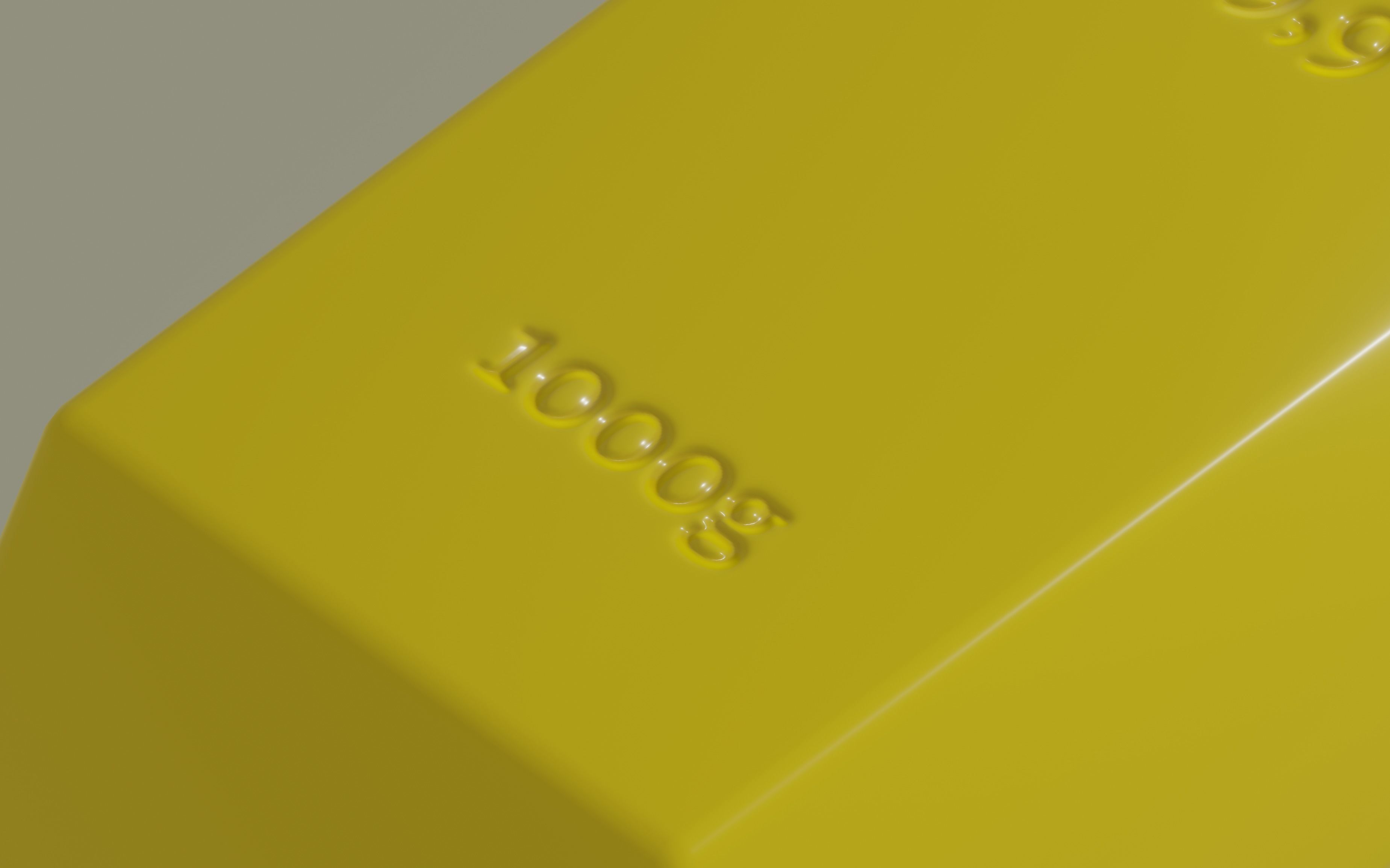 Gold Bar Low-poly 3D model_10