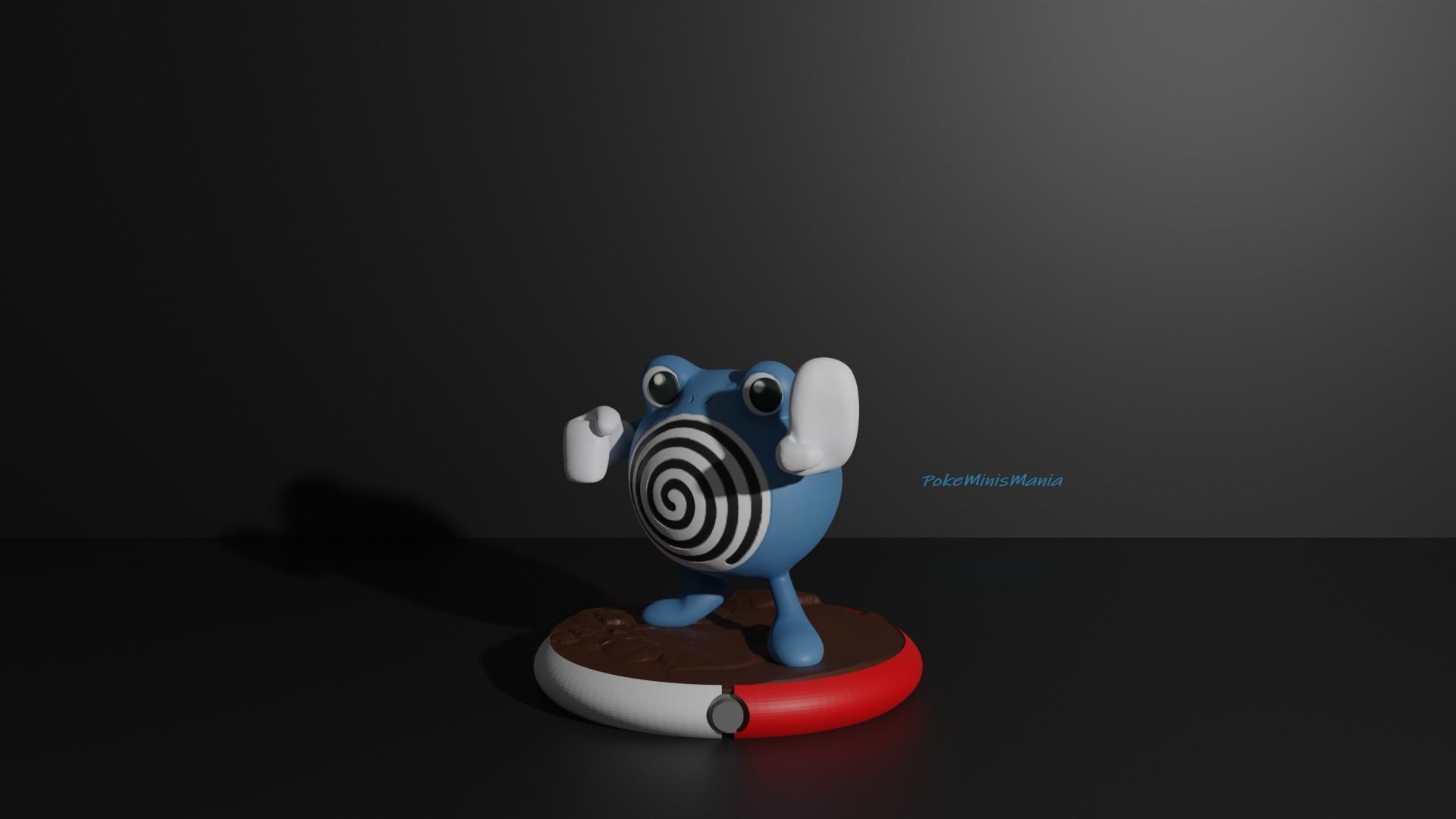 Poliwag Poliwhirl Poliwrath and Politoed 3D print model 3D print model_5