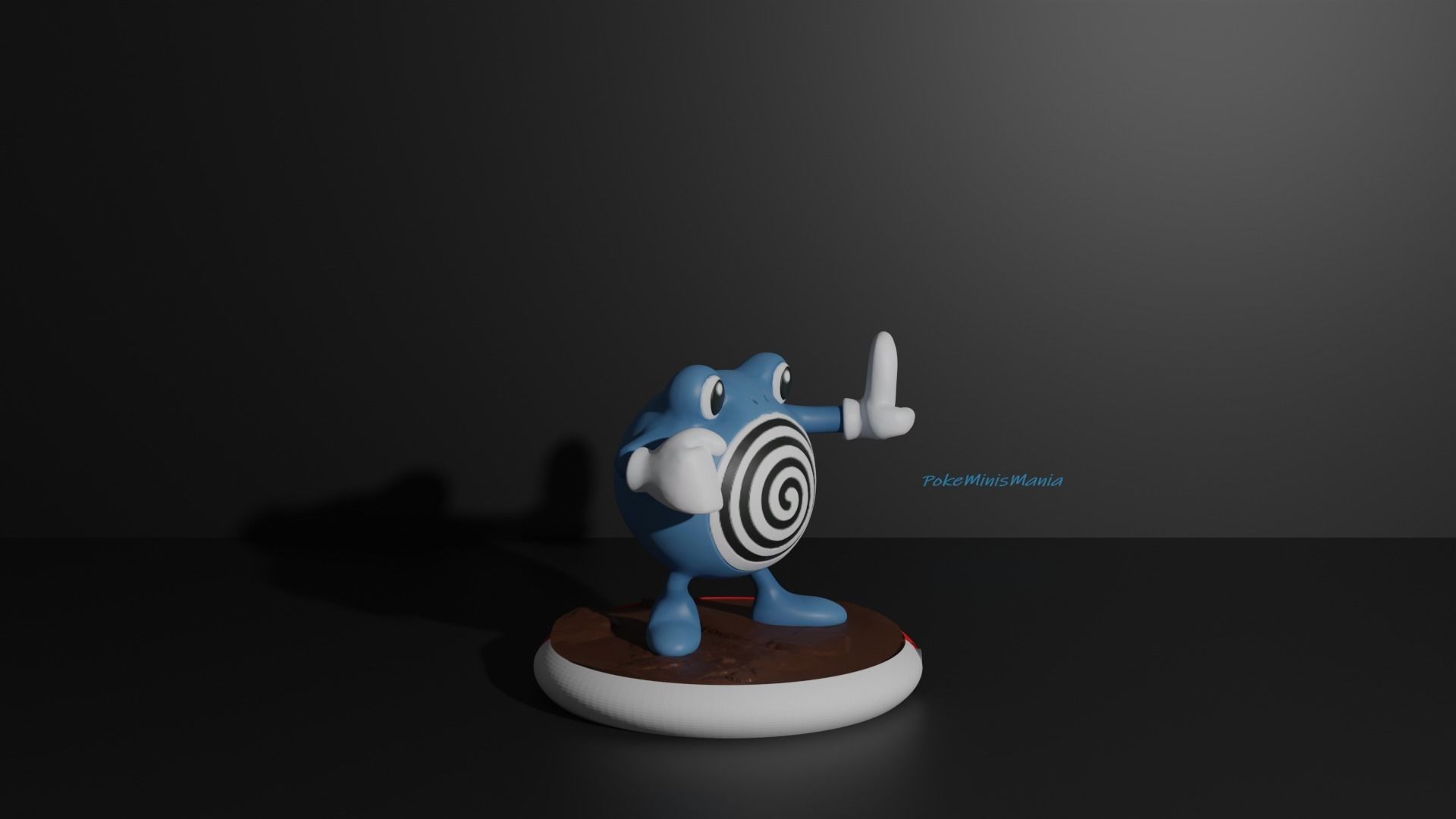 Poliwag Poliwhirl Poliwrath and Politoed 3D print model 3D print model_7