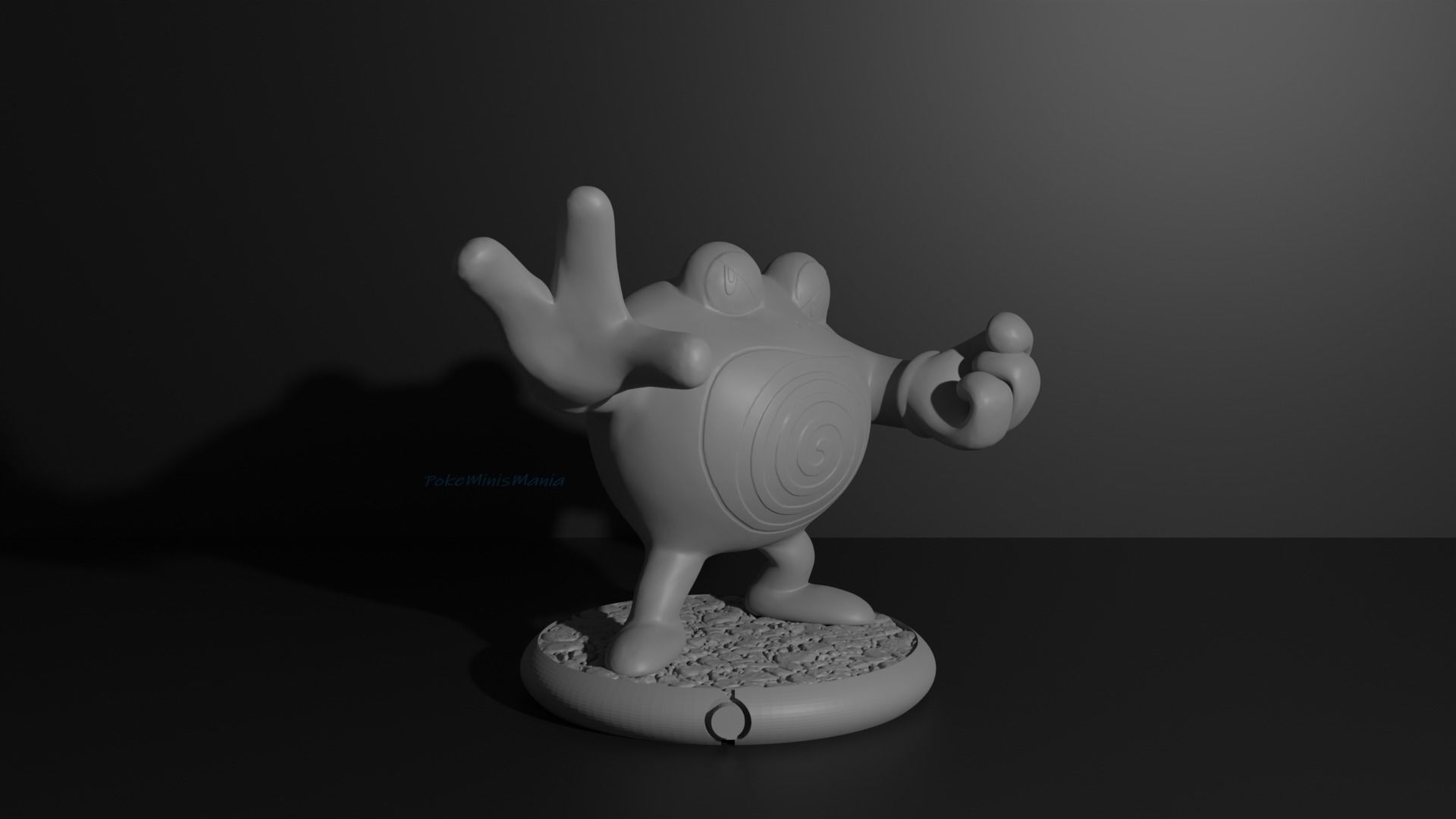 Poliwag Poliwhirl Poliwrath and Politoed 3D print model 3D print model_25