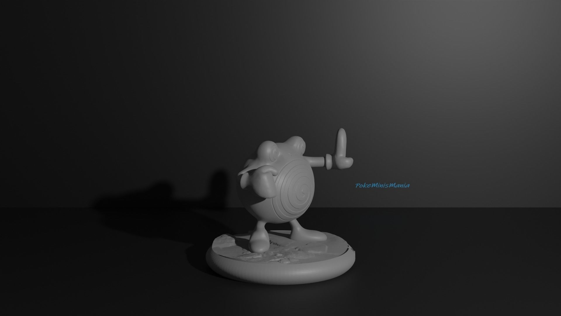 Poliwag Poliwhirl Poliwrath and Politoed 3D print model 3D print model_23