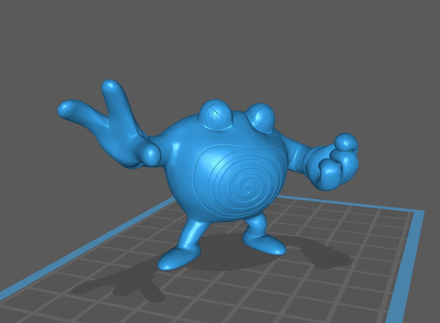 Poliwag Poliwhirl Poliwrath and Politoed 3D print model 3D print model_34