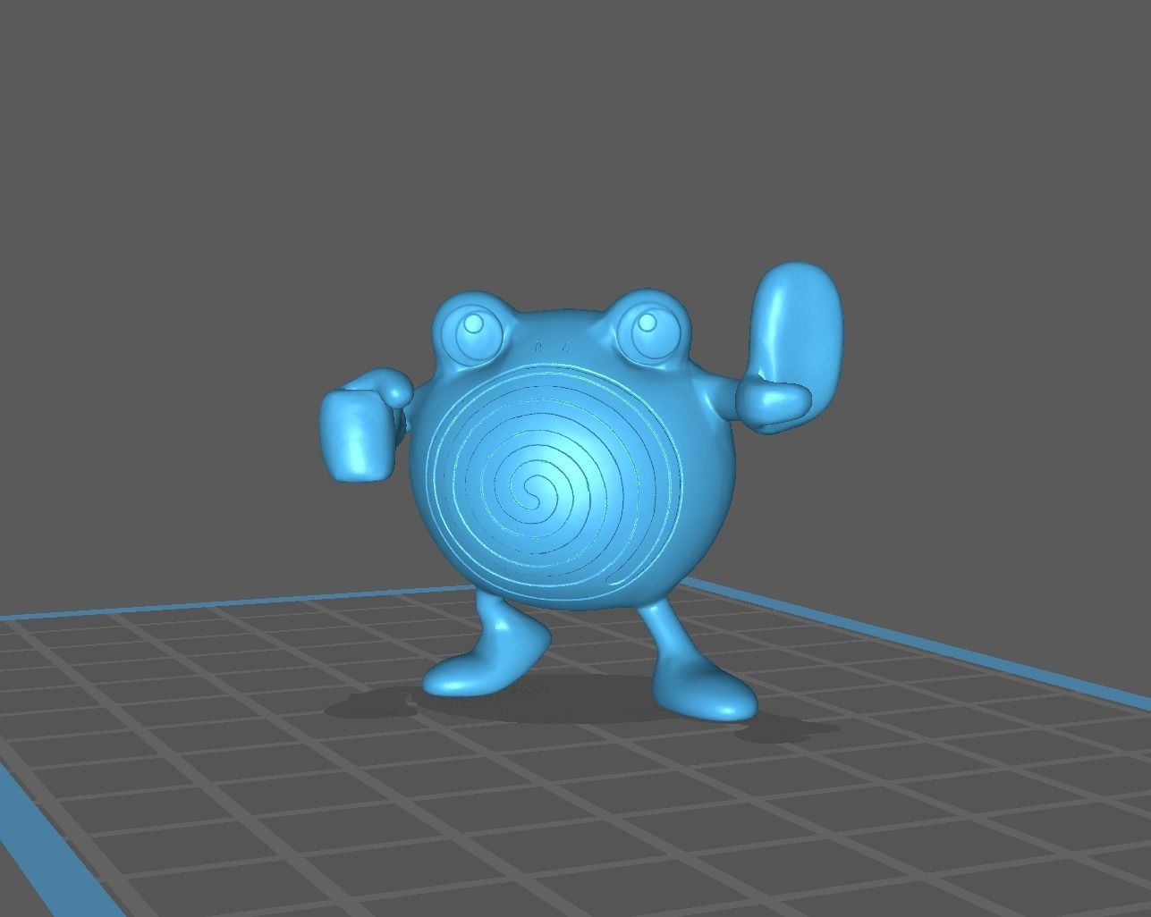 Poliwag Poliwhirl Poliwrath and Politoed 3D print model 3D print model_39