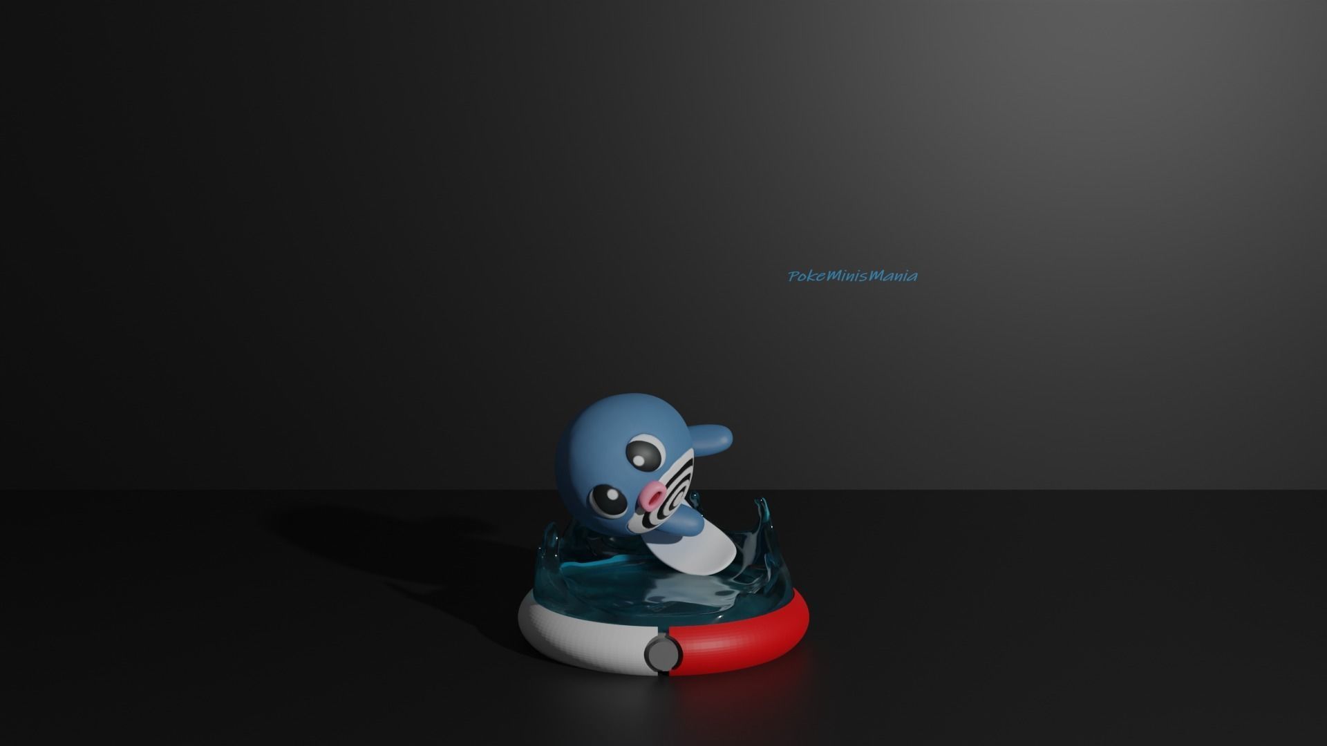 Poliwag Poliwhirl Poliwrath and Politoed 3D print model 3D print model_1