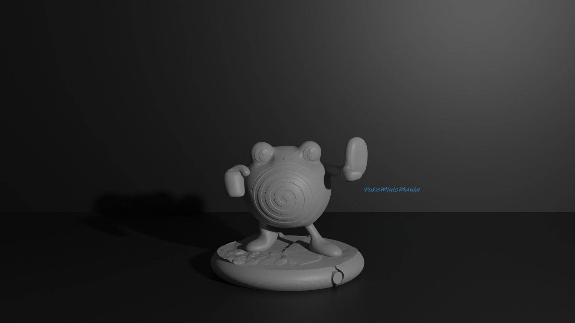 Poliwag Poliwhirl Poliwrath and Politoed 3D print model 3D print model_22