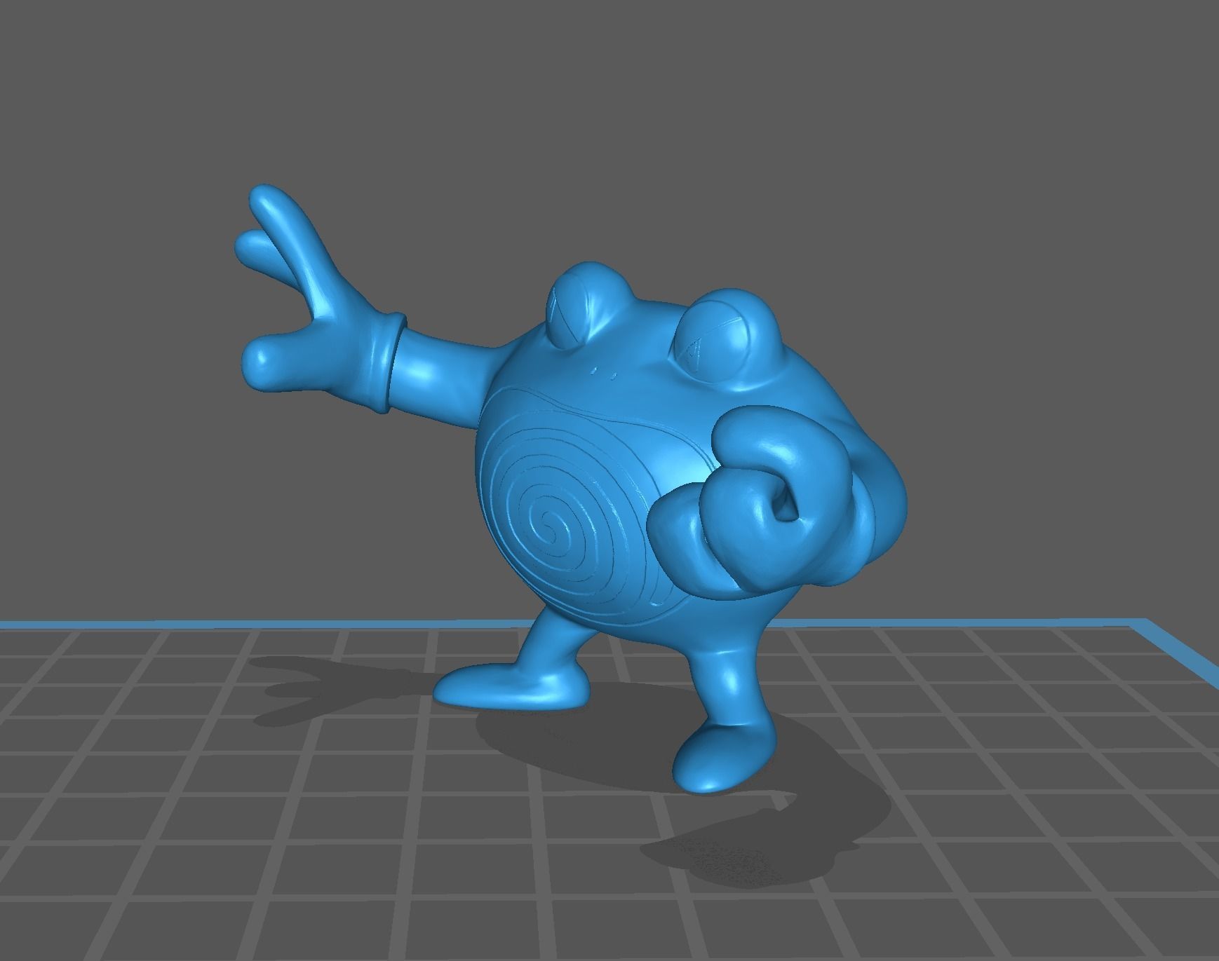 Poliwag Poliwhirl Poliwrath and Politoed 3D print model 3D print model_35