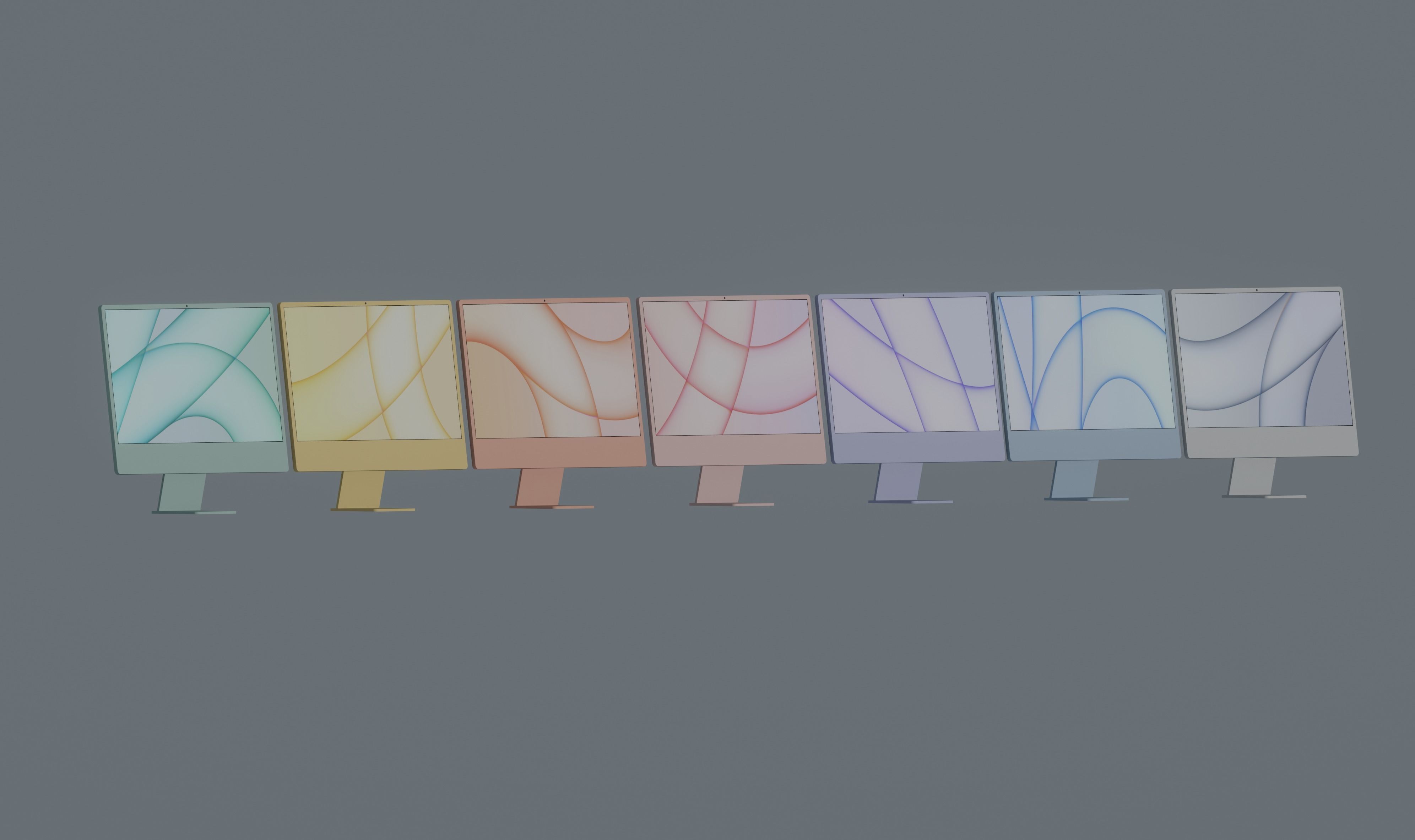 iMac model 3D model_1