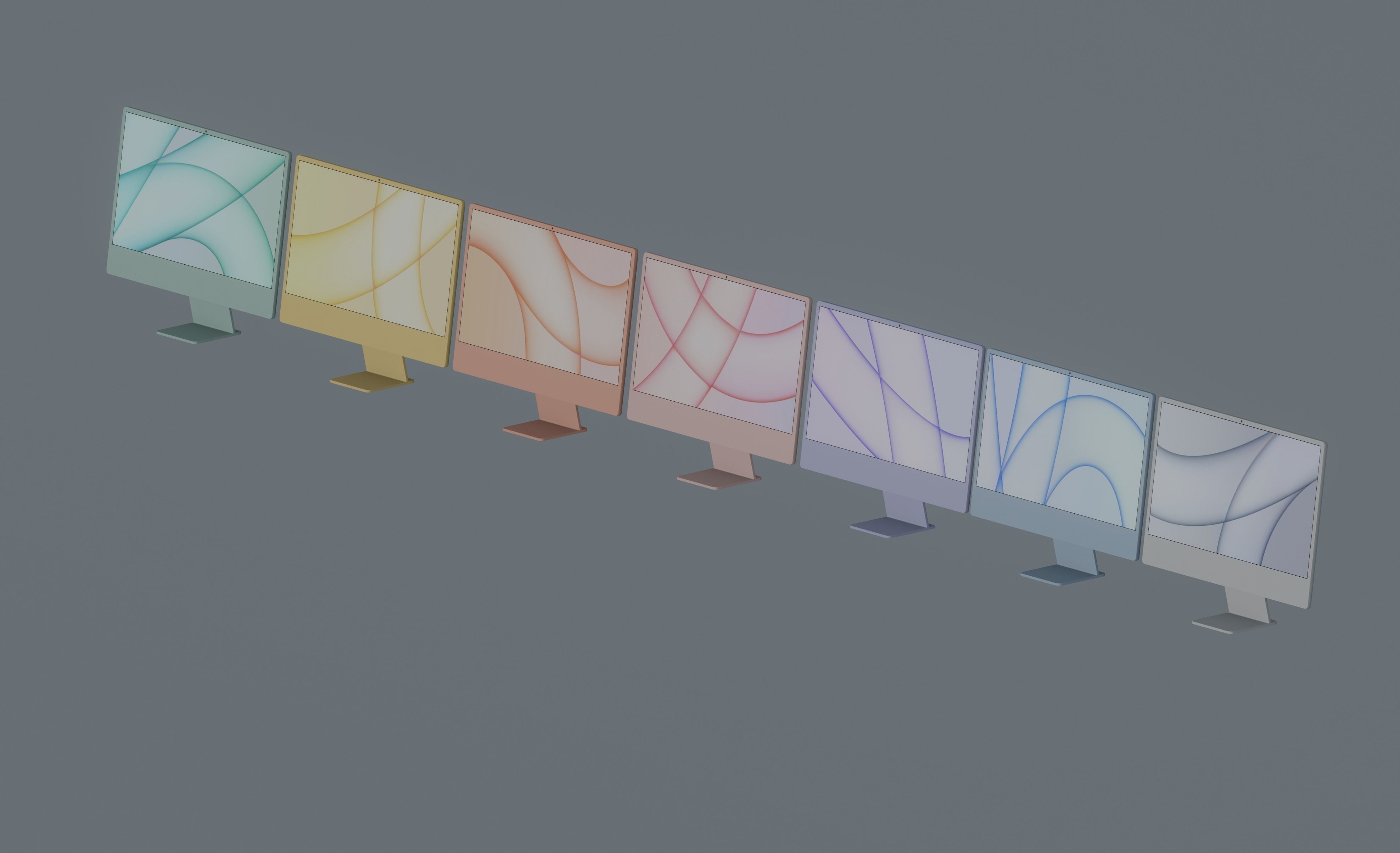 iMac model 3D model_2