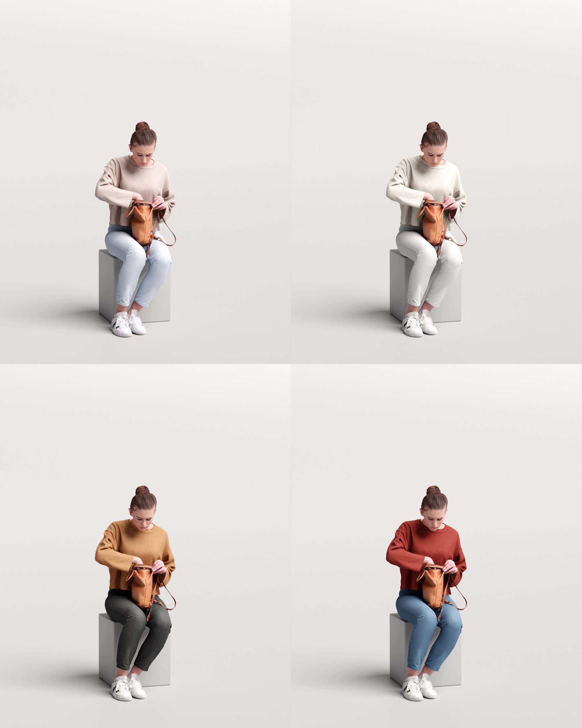 Humano 12- Collection 2203 - SITTING PEOPLE - 12 x 3D models  3D model_23