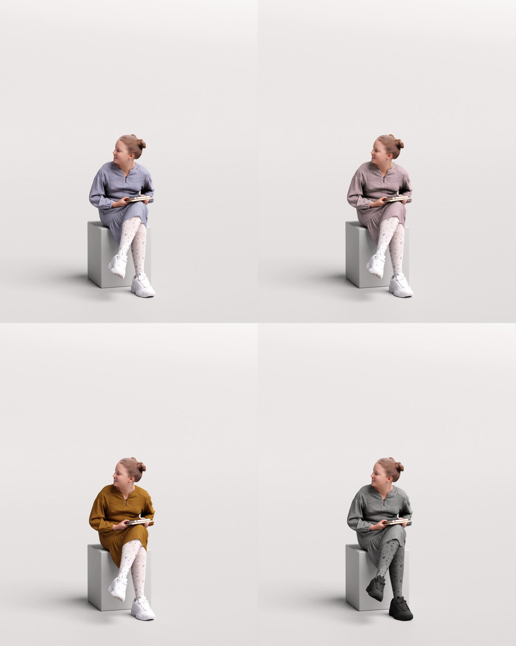 Humano 12- Collection 2203 - SITTING PEOPLE - 12 x 3D models  3D model_13