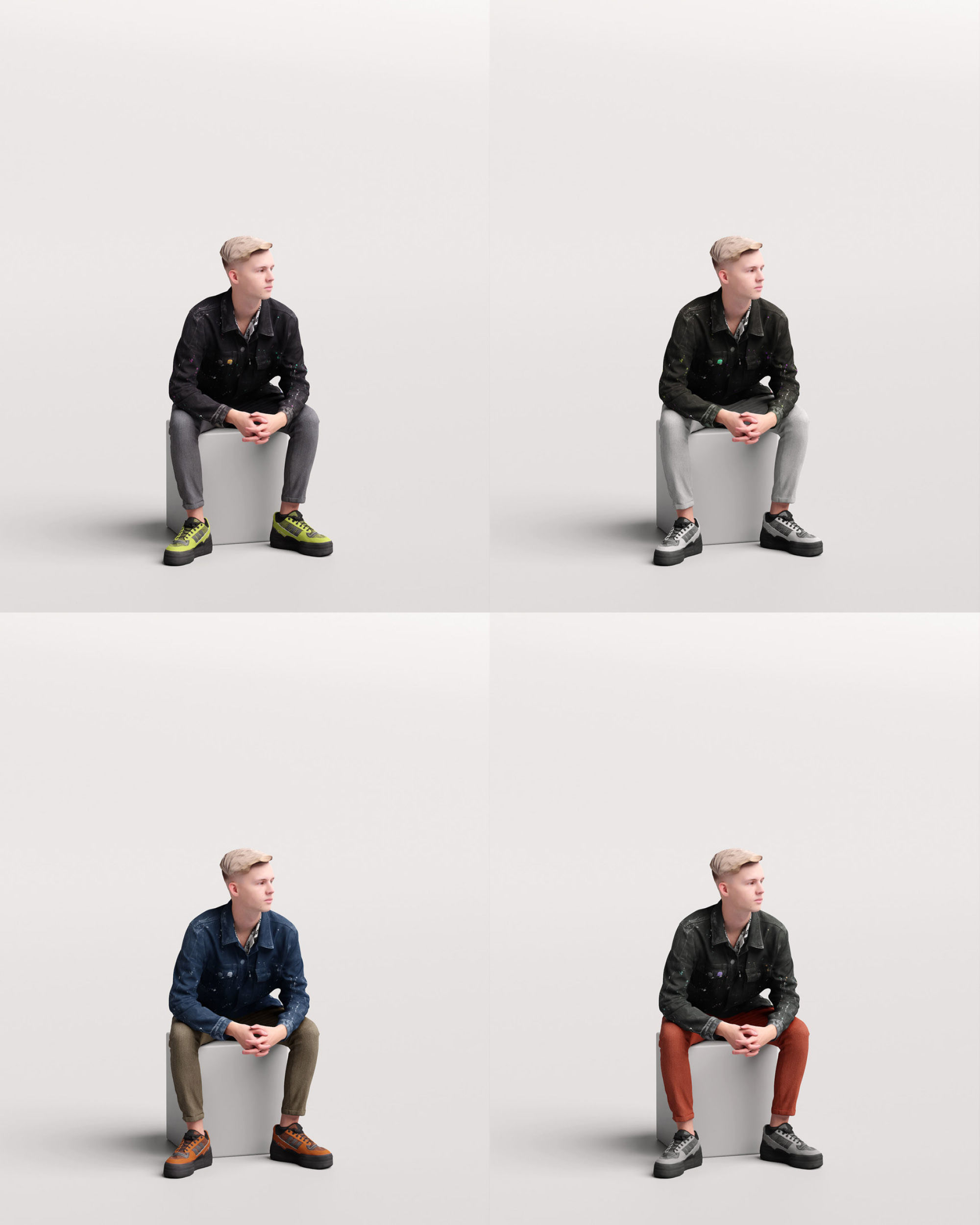 Humano 12- Collection 2203 - SITTING PEOPLE - 12 x 3D models  3D model_17