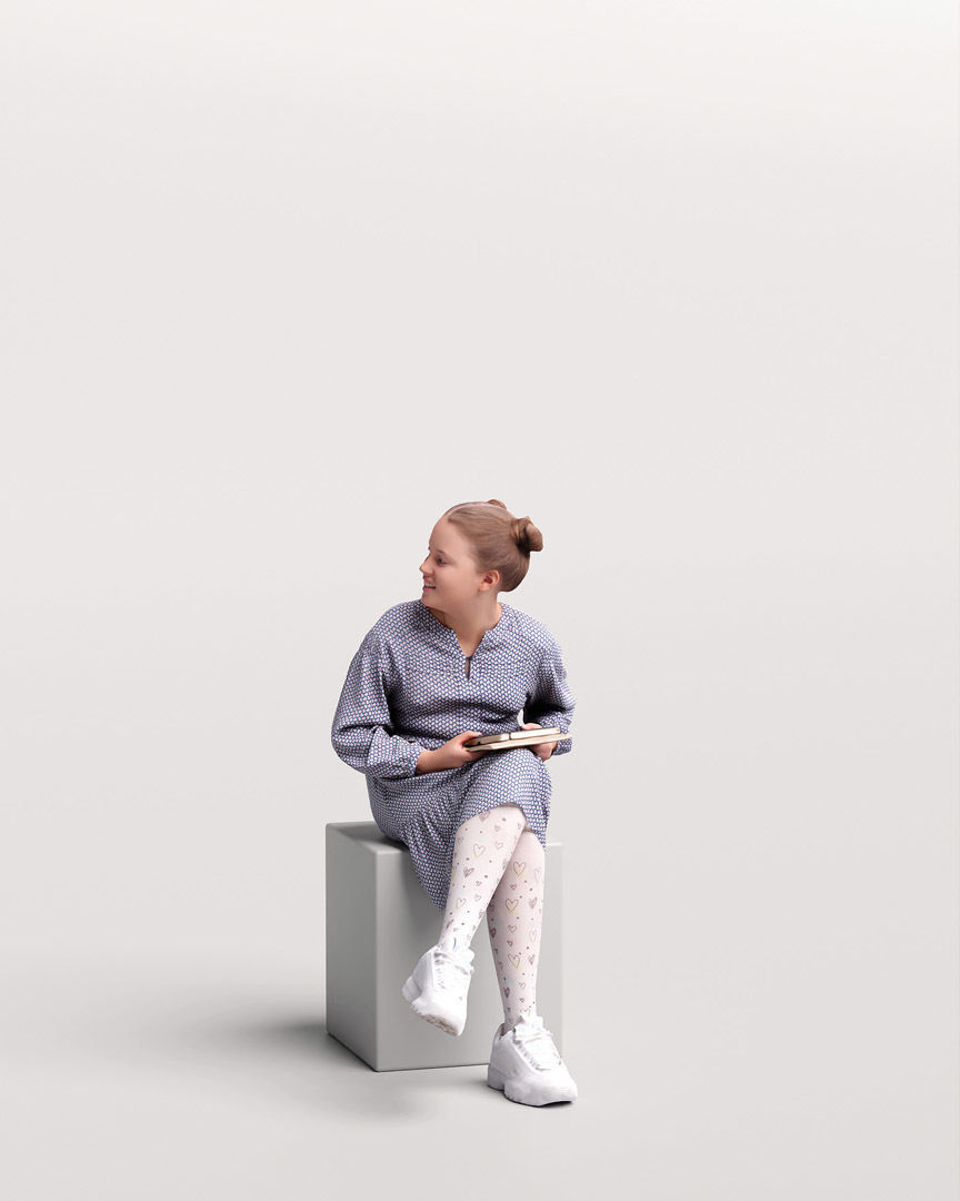 Humano 12- Collection 2203 - SITTING PEOPLE - 12 x 3D models  3D model_1