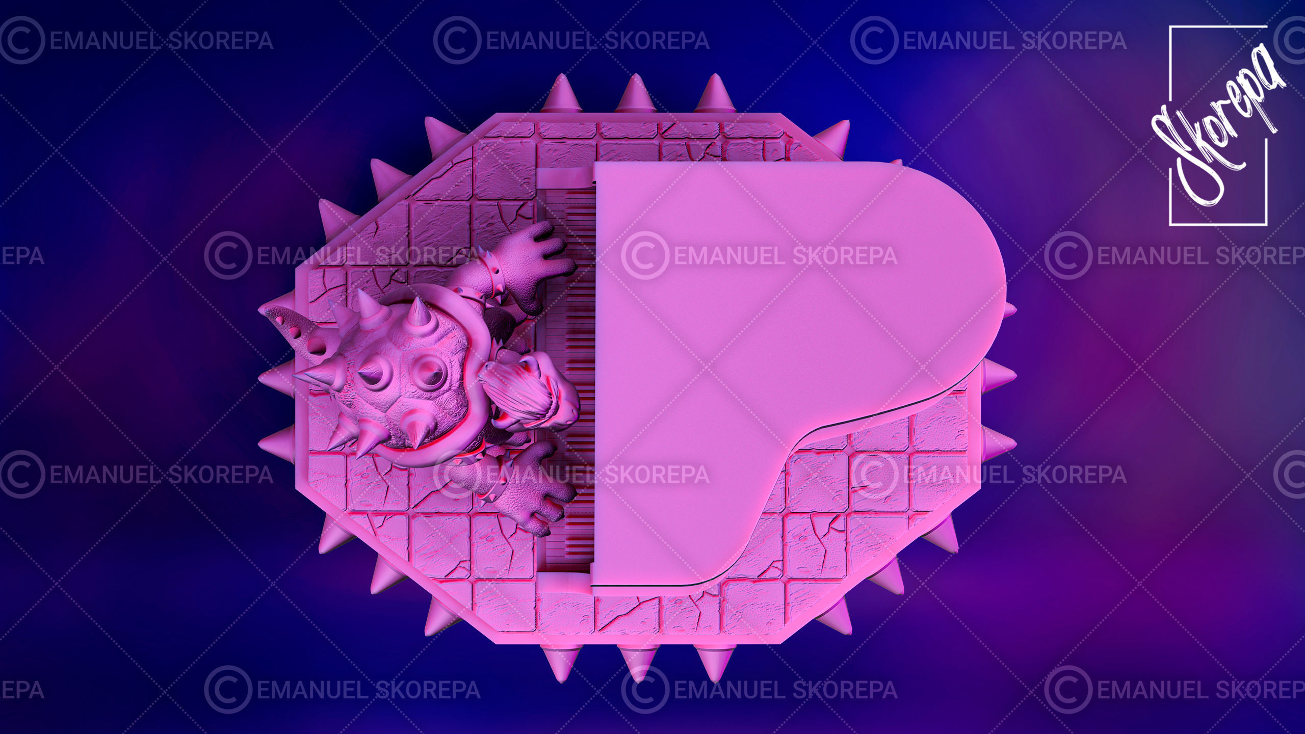 BOWSER - PEACHES - PIANO  3D print model_4