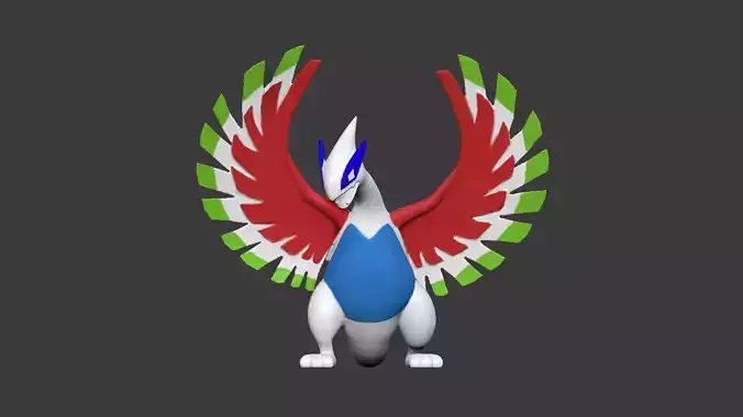 Pokemon combines Lugia and Ho-oh 3D print model